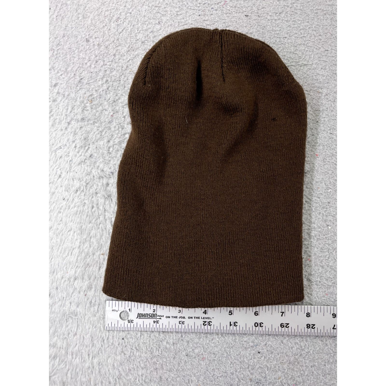 Vintage PromoHeadwear Beanie One Size Adult Brown Knit 100% Acrylic Outdoors Ski Casual Men’s Womens” Size ONE SIZE - 3 Thumbnail