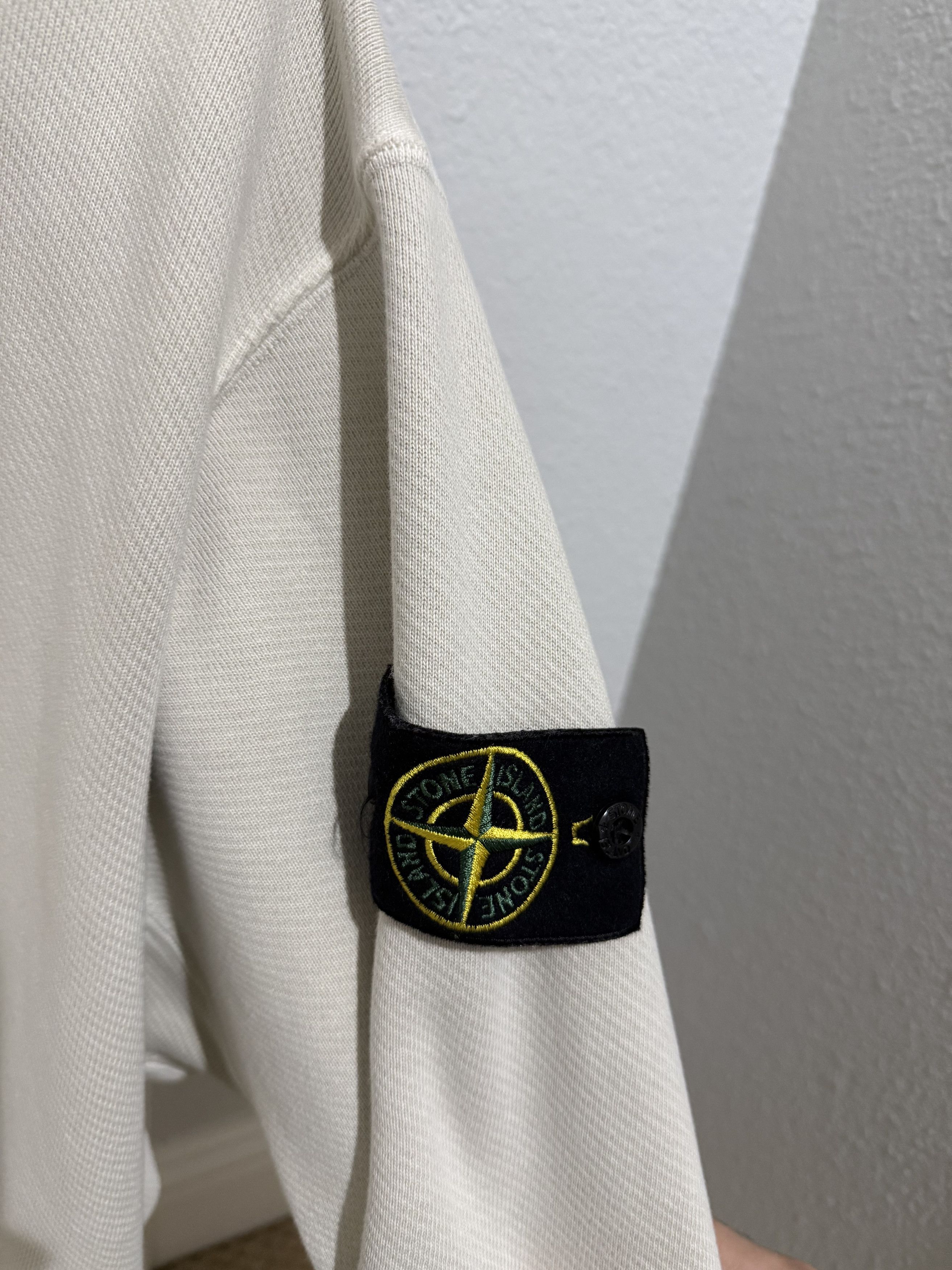 Stone Island Stone Island Off-White Garment-Dyed Hoodie Size US M / EU 48-50 / 2 - 3 Thumbnail