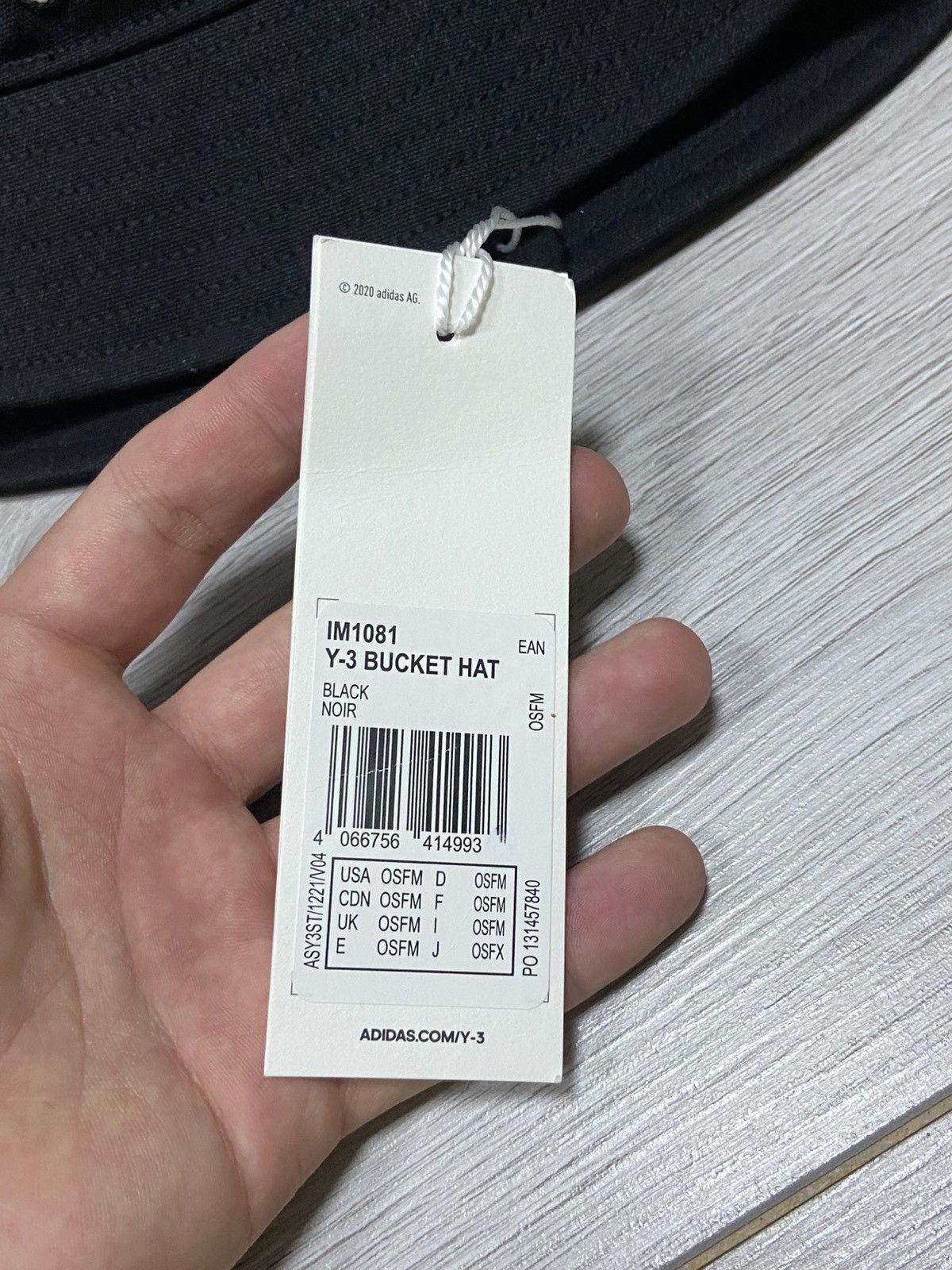 Yohji Yamamoto Y-3 big logo adidas Yohji bucket hat cap Size ONE SIZE - 4 Thumbnail