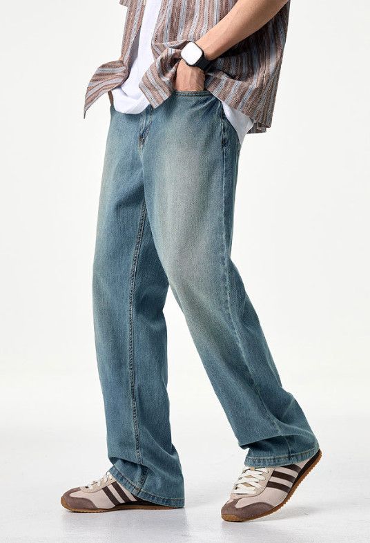Japanese Brand Men's Clanfit Straight Leg Stretch Retro Jeans Size US 32 / EU 48 - 3 Thumbnail