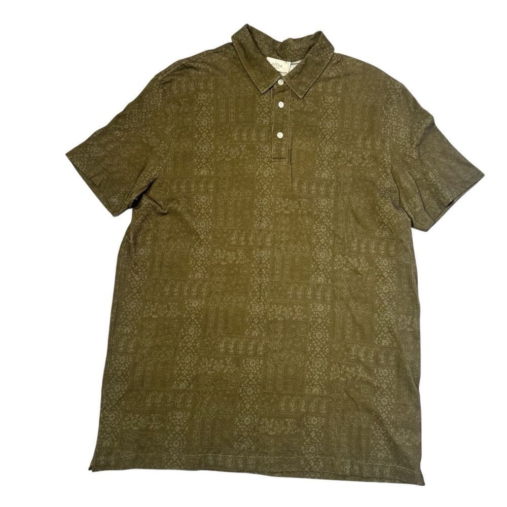 Altea NWT New Altea Paisley Khaki Cotton Polo Shirt Made In Italy Size US L / EU 52-54 / 3 - 2 Thumbnail