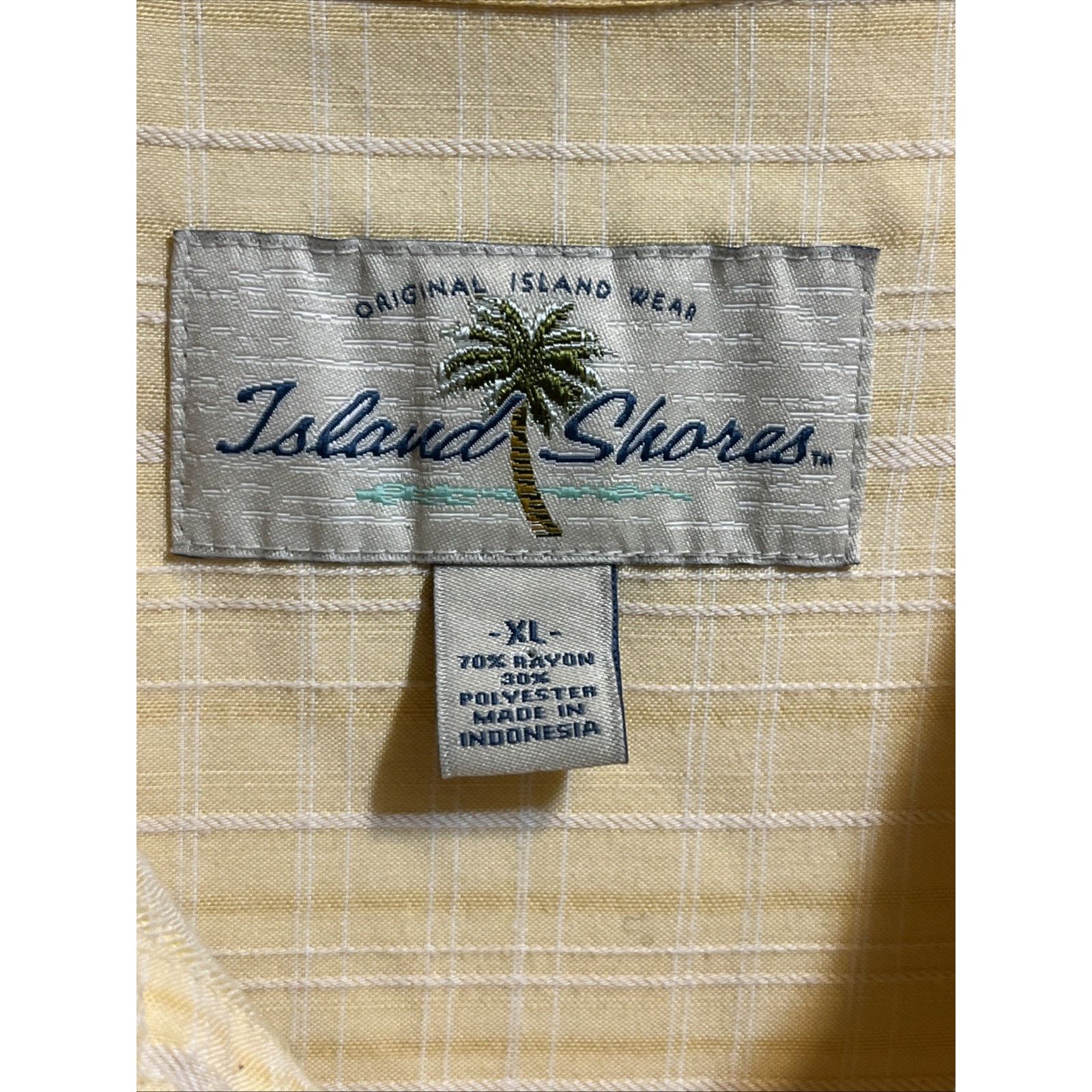 Island Shores Island Shores Men’s XL Yellow SS Button Rayon Hawaiian Shirt Size US XL / EU 56 / 4 - 3 Thumbnail