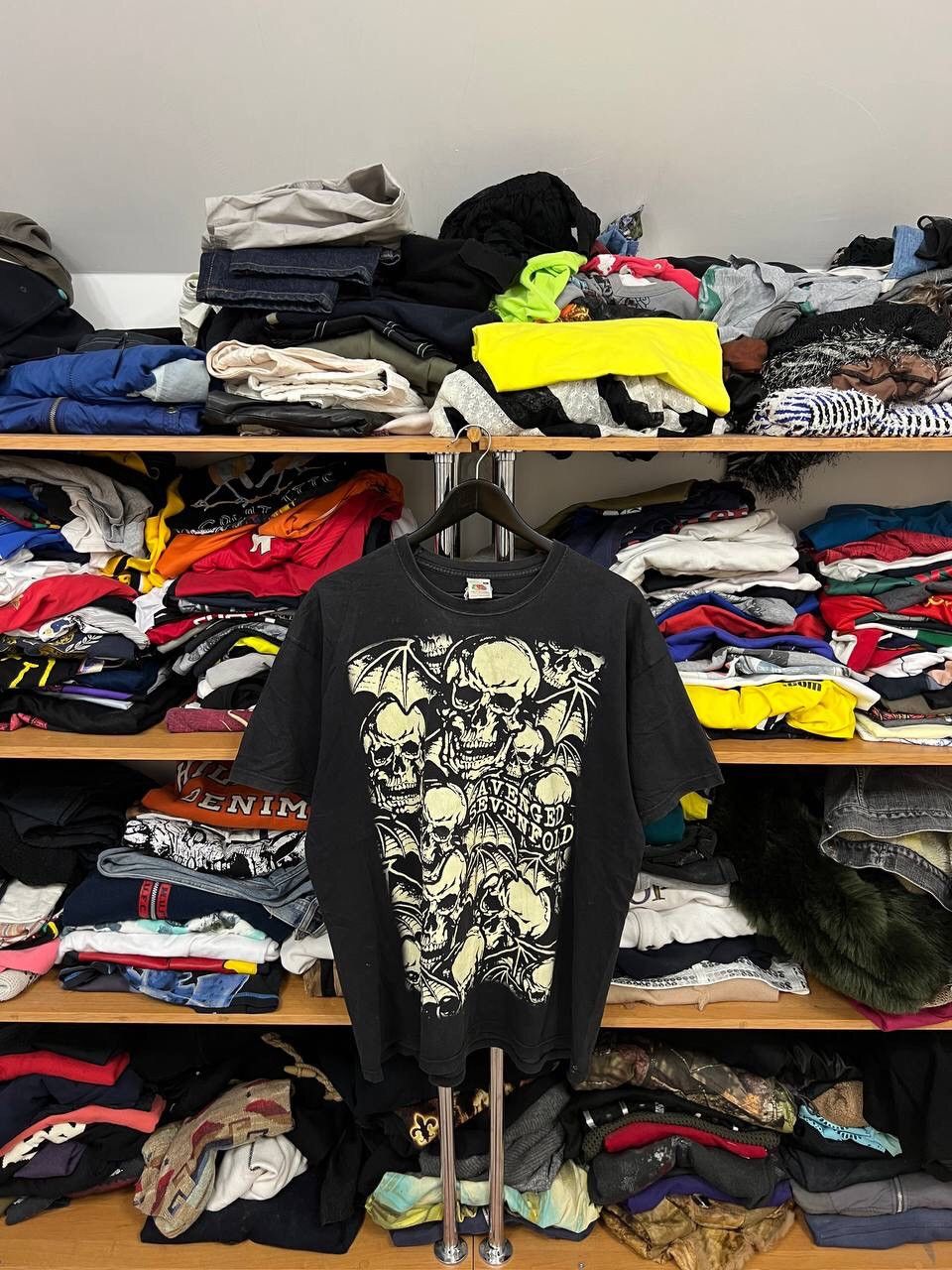 Affliction × Vintage Crazy vintage skull graphic emo goth t-shirt Size US XL / EU 56 / 4 - 1 Thumbnail