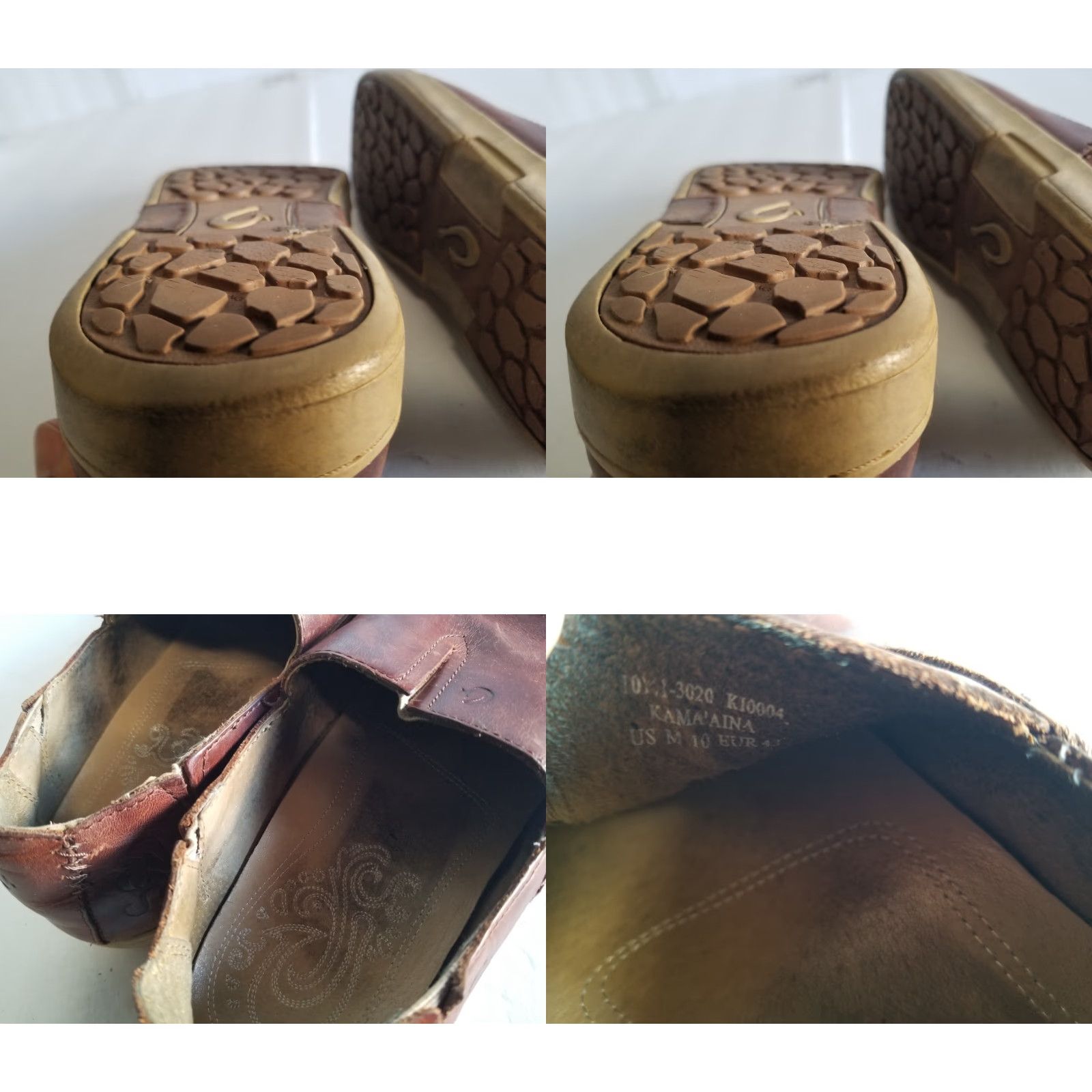 Olukai Olukai Kama'aina Loafer Casual Slip On Mens US Size 10 Leather Brown Rubber Lining Leather Cushioned M Shoe Width Size US 10 / EU 43 - 9 Thumbnail