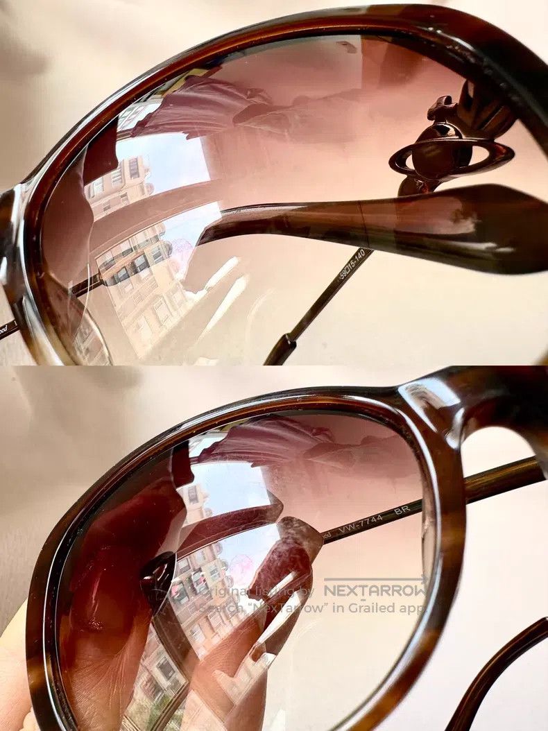 Vivienne Westwood Vivienne Westwood Tea-colored gradient Saturn sunglasses Size ONE SIZE - 6 Thumbnail