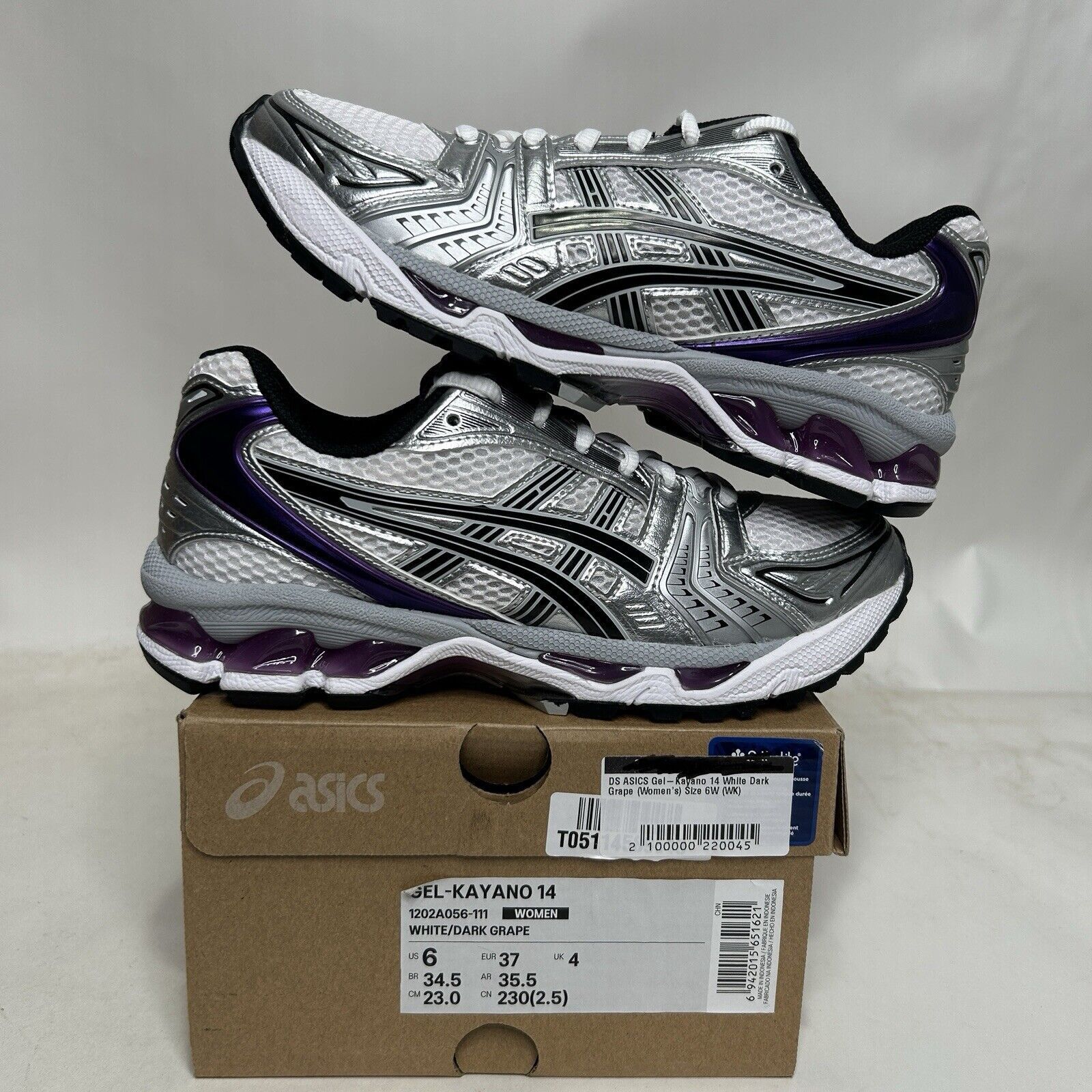 Asics ASICS Gel Kayano 14 WMNS “Silver White Dark Grape” 2024 Size US 6 / IT 36 - 1 Thumbnail