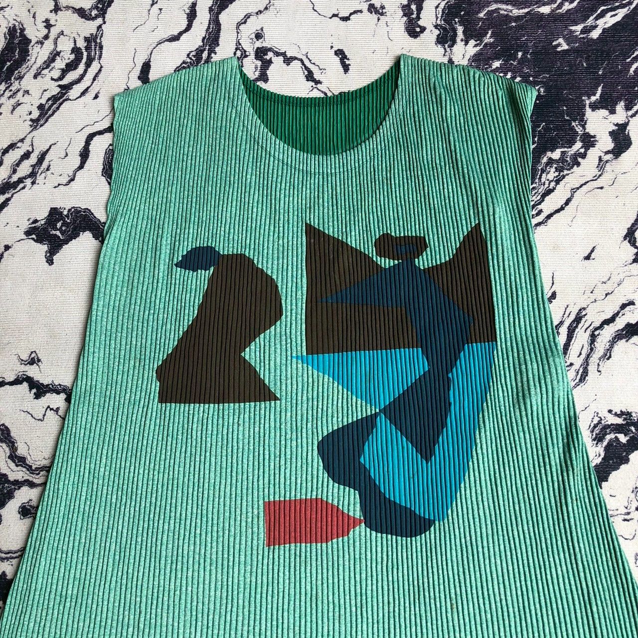 Pleats Please Issey Miyake Pleats Please Issey Miyake Graphic Pleated Dress Size M / US 6-8 / IT 42-44 - 2 Thumbnail