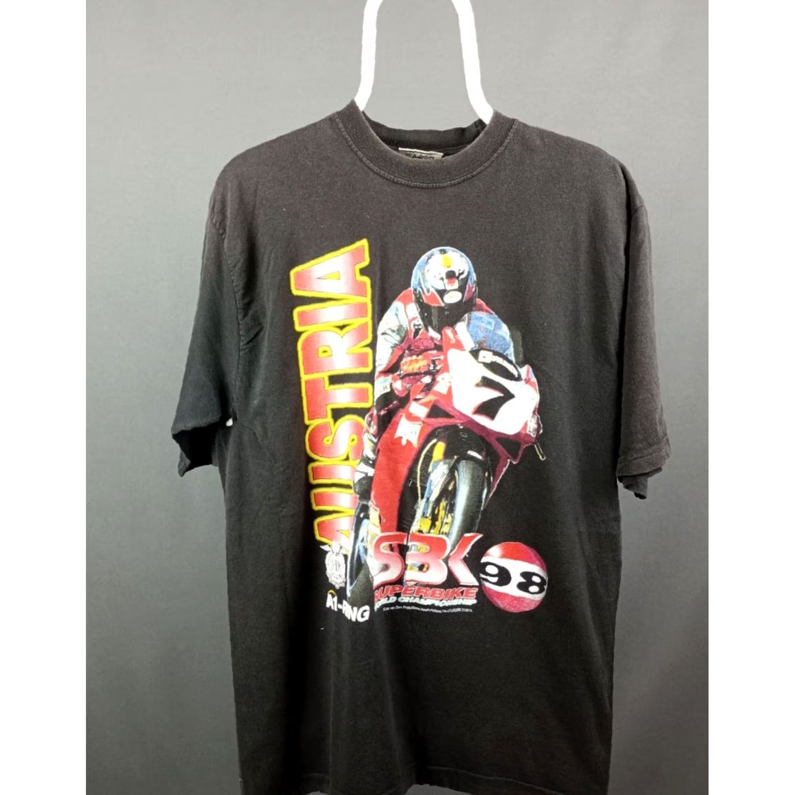 Vintage Vintage 1998 Austrian Moto Racing T-Shirt Size XXL VTG 90s Graphic Tee Size US XXL / EU 58 / 5 - 2 Thumbnail