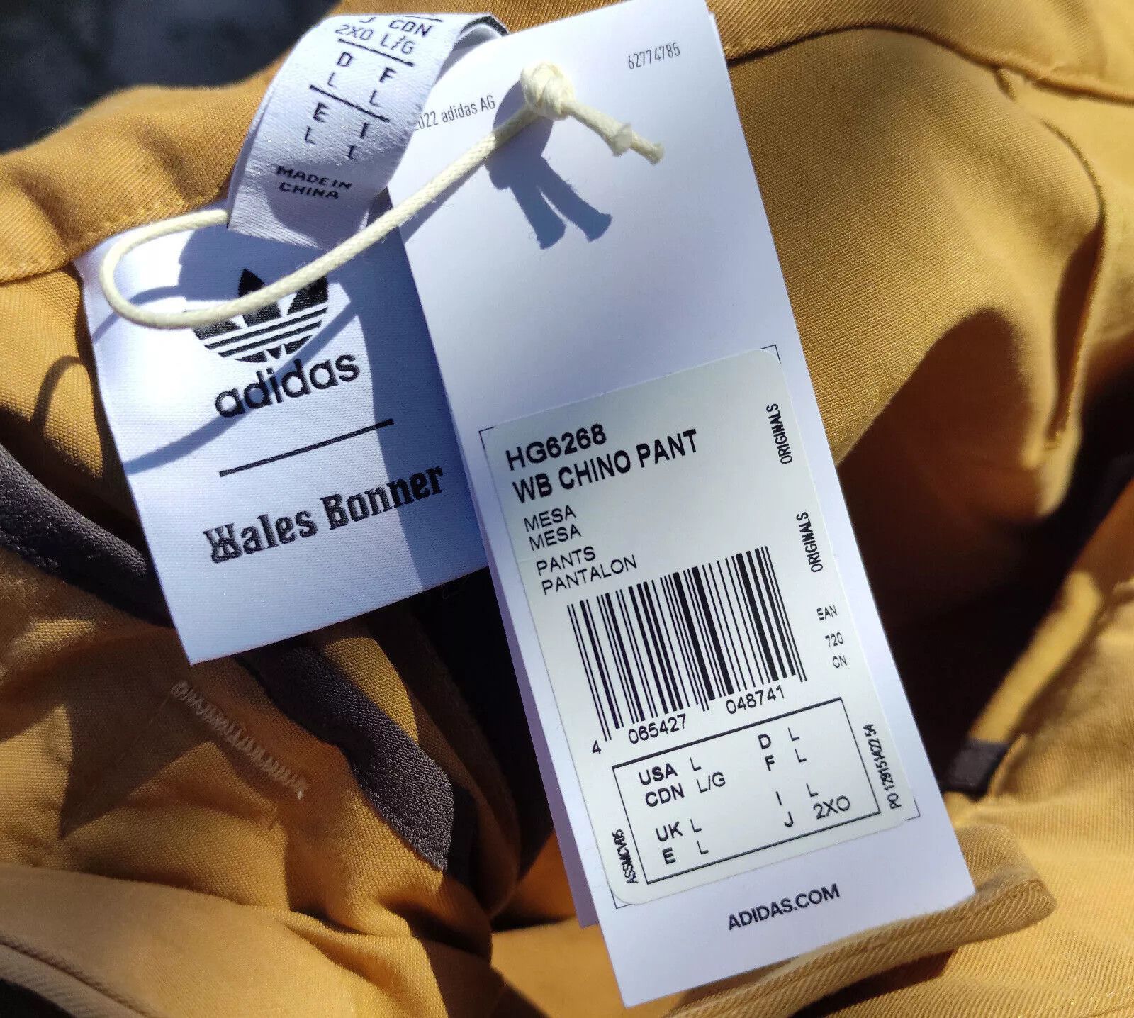 Adidas × Wales Bonner Wales Bonner Adidas Chino Pants Mesa HG6268 LARGE SIZE Size US 35 - 3 Thumbnail