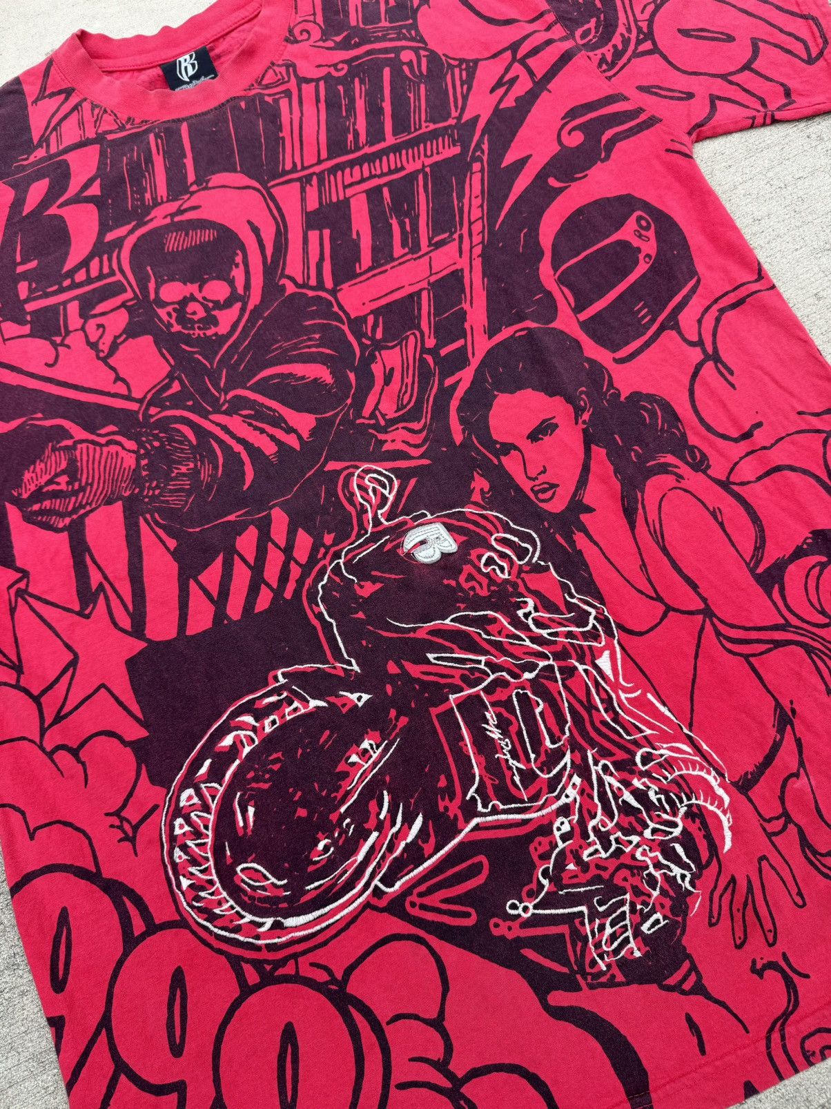 Rap Tees × Ruff Ryders × Vintage Y2k DMX’s Ruff Ryders AOP grail motorcycle, babe, skull Size US XXL / EU 58 / 5 - 3 Thumbnail