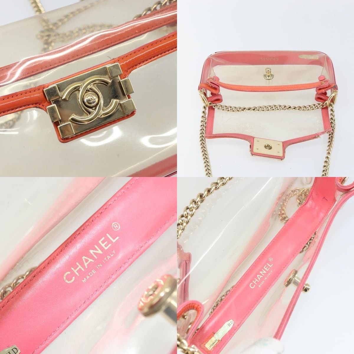 Chanel Chanel Chain Shoulder Bag Vinyl Clear Gold CC Size ONE SIZE - 6 Thumbnail