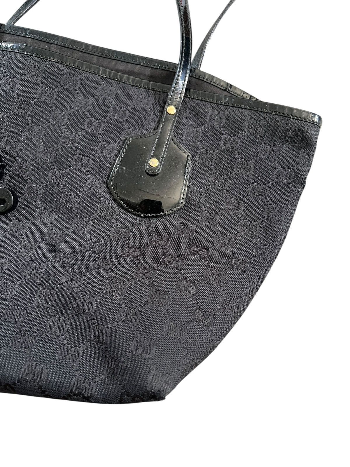Gucci Gucci Black GG Canvas Jolie Tote Bag Size ONE SIZE - 4 Thumbnail