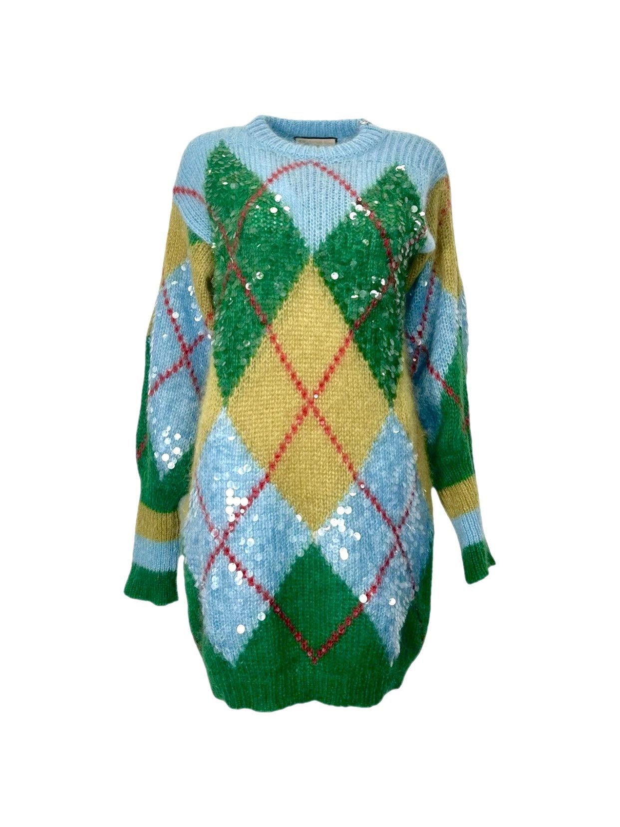 Gucci Gucci long sweater in mohair blend with diamond and sequin Size S / US 4 / IT 40 - 1 Thumbnail