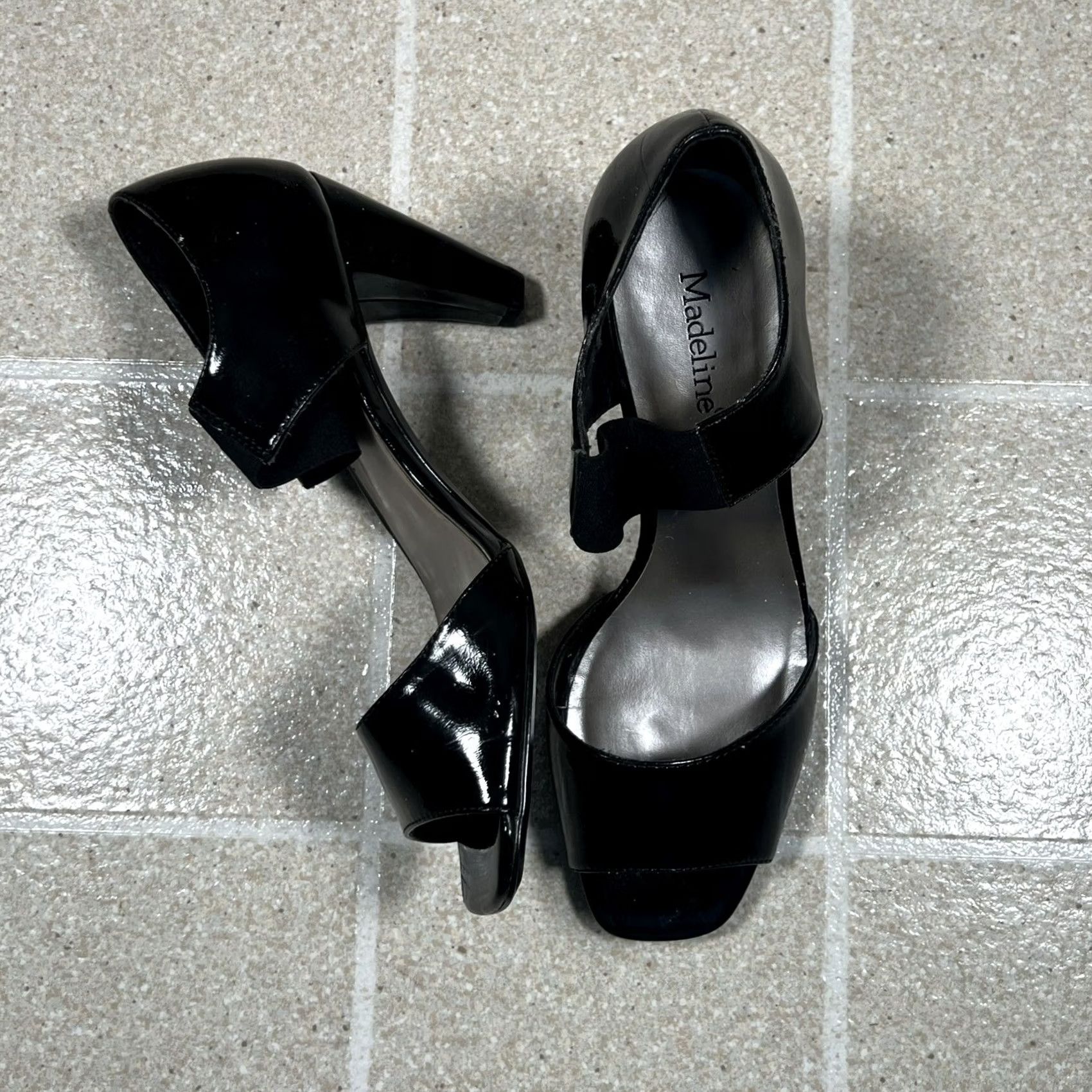 Vintage Madeline Slingback Heel Women Black Leather 7.5 Size US 8 / IT 38 - 3 Thumbnail