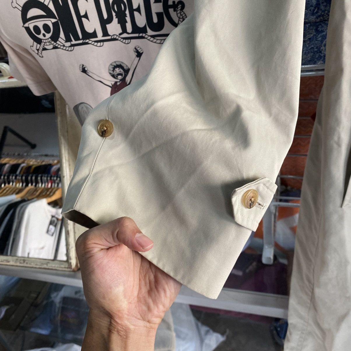 Burberry Vintage Burberrys Single Breasted Trench Coat Beige chekered Size US L / EU 52-54 / 3 - 9 Thumbnail