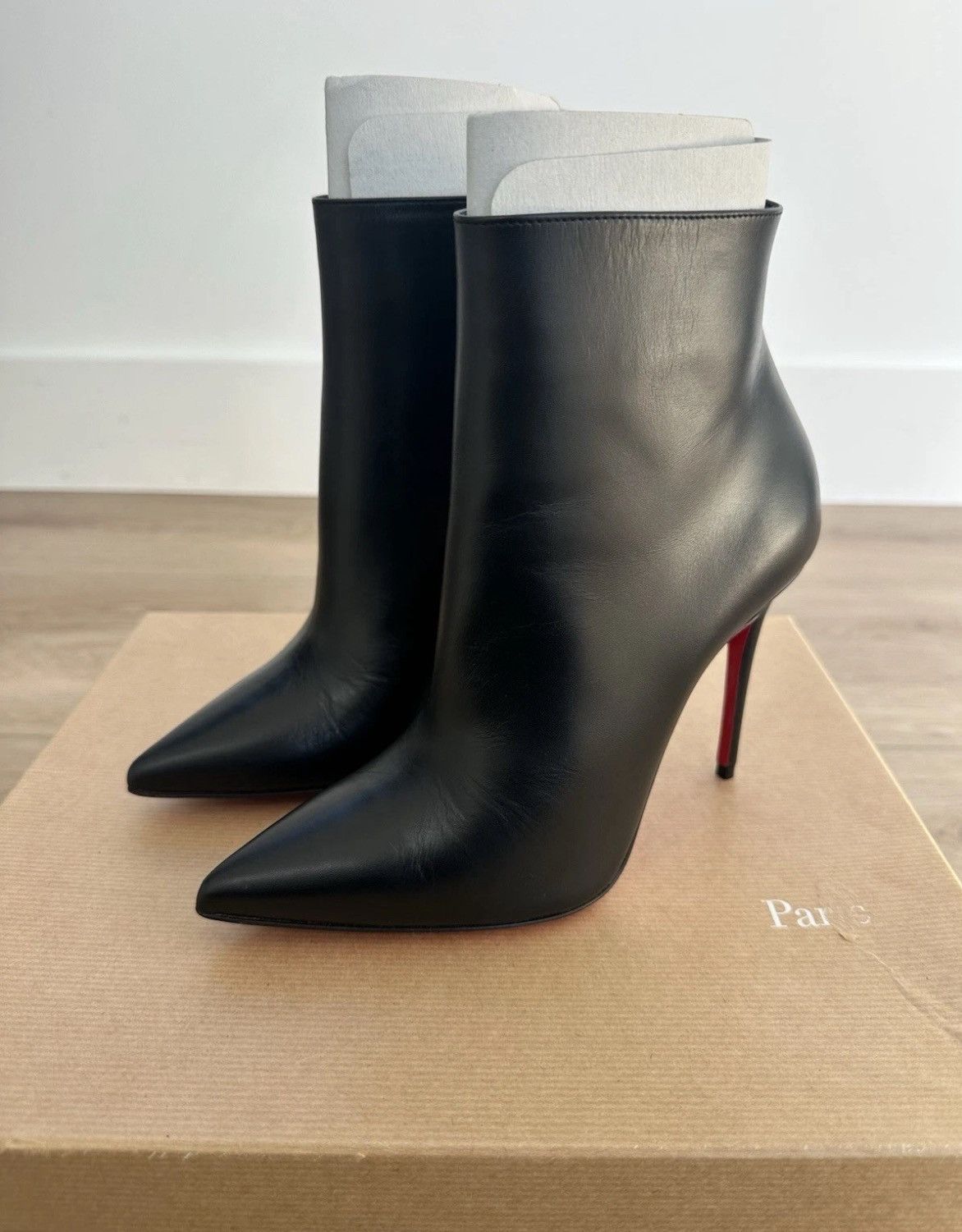 Christian Louboutin Christian Louboutin So Kate Bootie 100 Black Leather Size US 5.5 / IT 35.5 - 2 Thumbnail