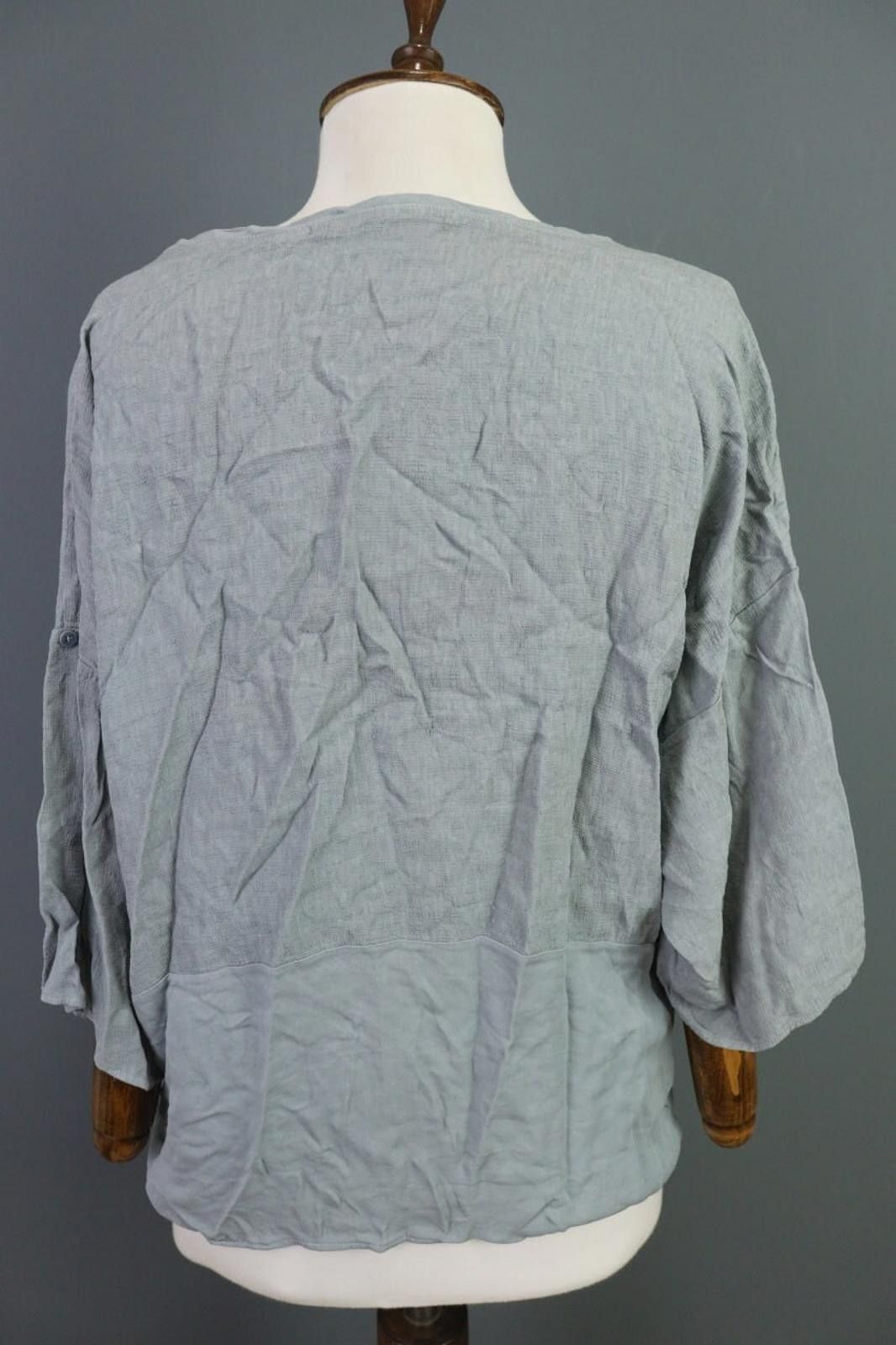 Designer Transit Par Such Gray 3/4 Sleeve Relaxed Top Blouse Size 5 Size M / US 6-8 / IT 42-44 - 10 Thumbnail