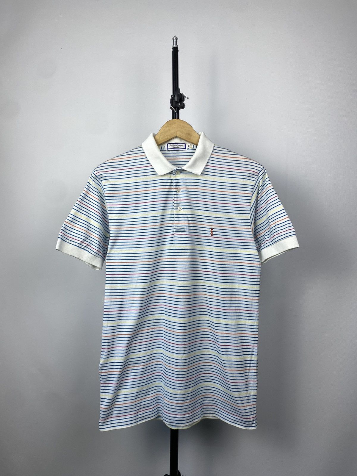 Designer × Yves Saint Laurent Yves Saint Laurent YSL polo t-shirt vintage 90s Size US M / EU 48-50 / 2 - 1 Thumbnail