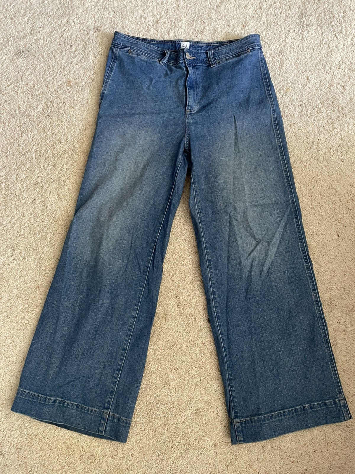 Gap Gap high waisted wide leg crop jeans Size US 32 / EU 48 - 2 Thumbnail