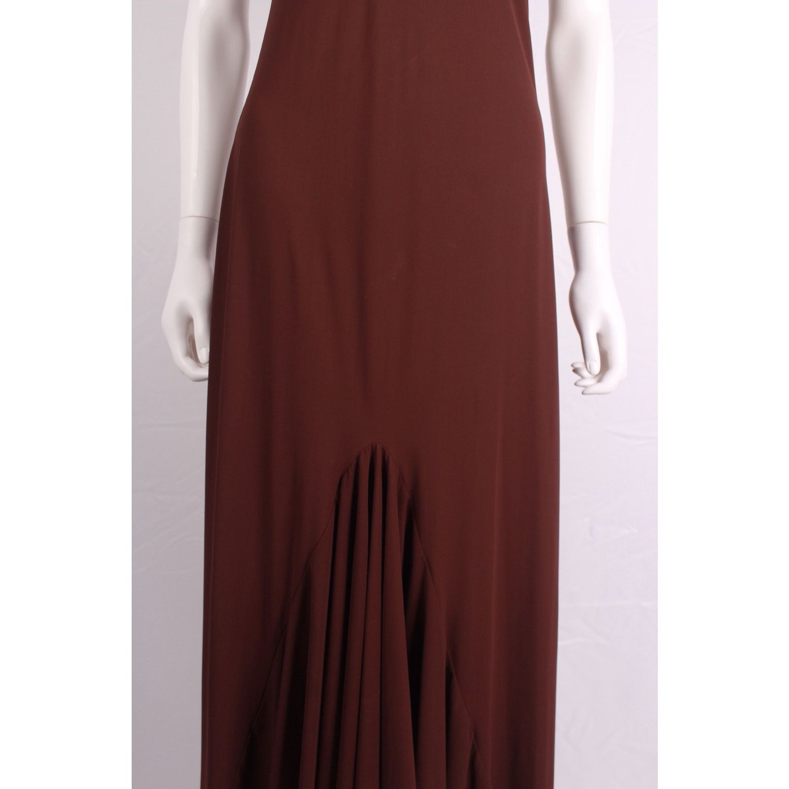 Marithe + Francois Girbaud Marithé François Girbaud Brown Asymmetric Vintage Dress Size M / US 6-8 / IT 42-44 - 8 Thumbnail