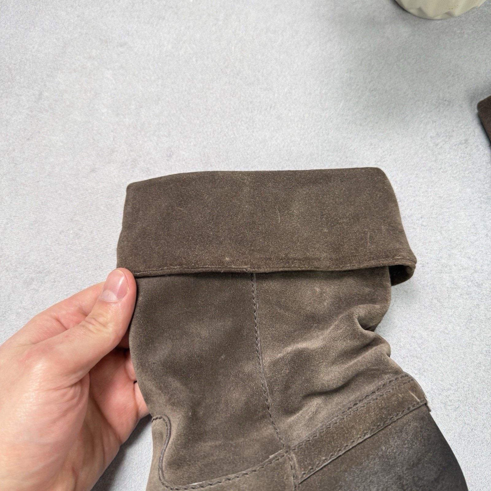 Prada Prada Women Suede High Boot Size EU 40 Us 10 Grey Size US 10 / IT 40 - 9 Thumbnail