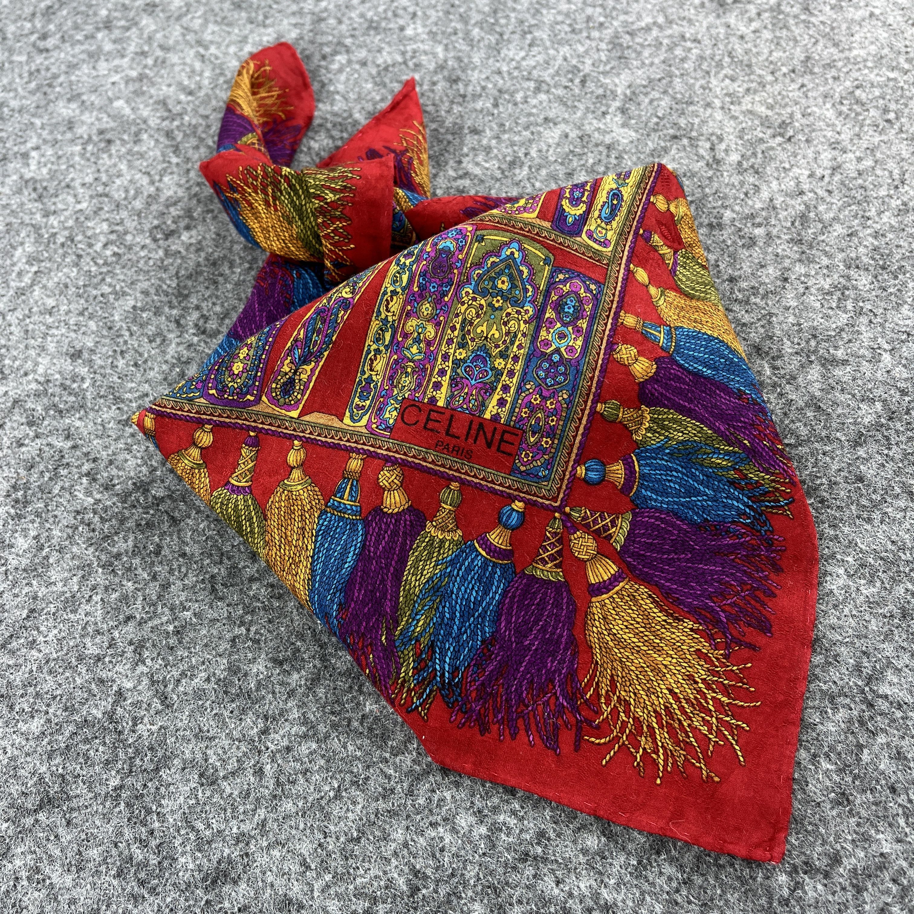 Vintage Celine Handkerchief / Bandana / Neckerchief B115 Size ONE SIZE - 4 Thumbnail