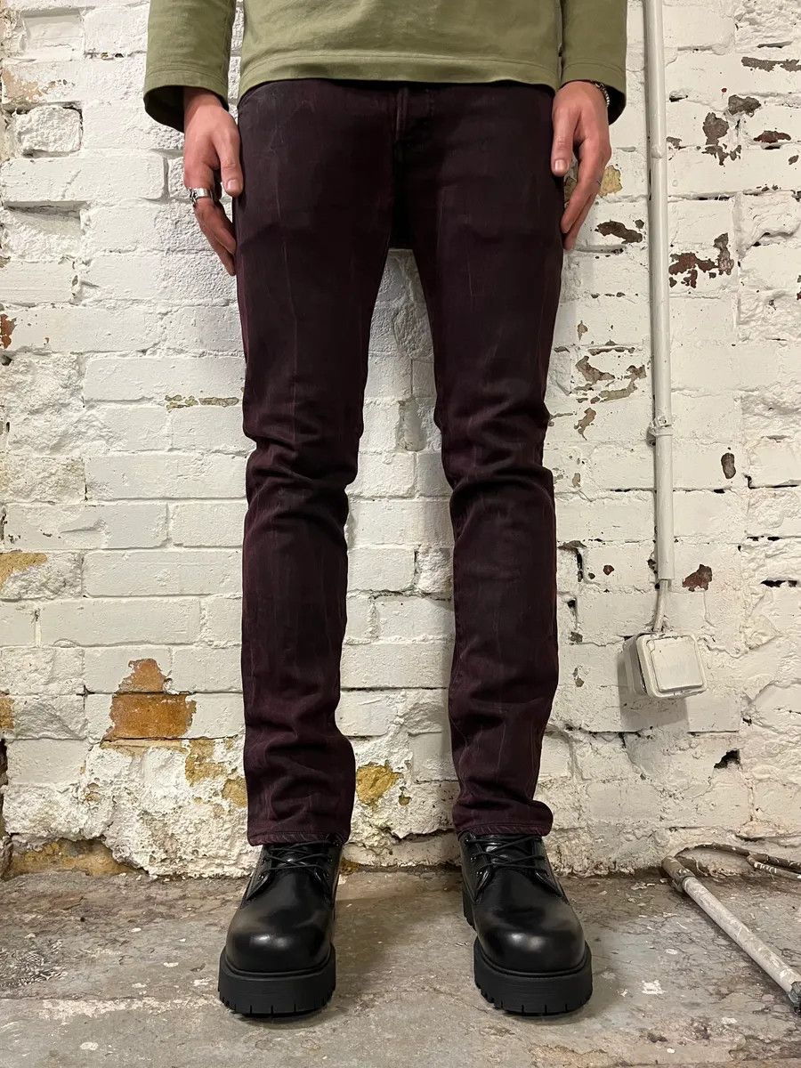 Dior 2010s Dior Purple Shadow Slim Denim Jeans by Kris Van Assche Size US 39 - 3 Thumbnail