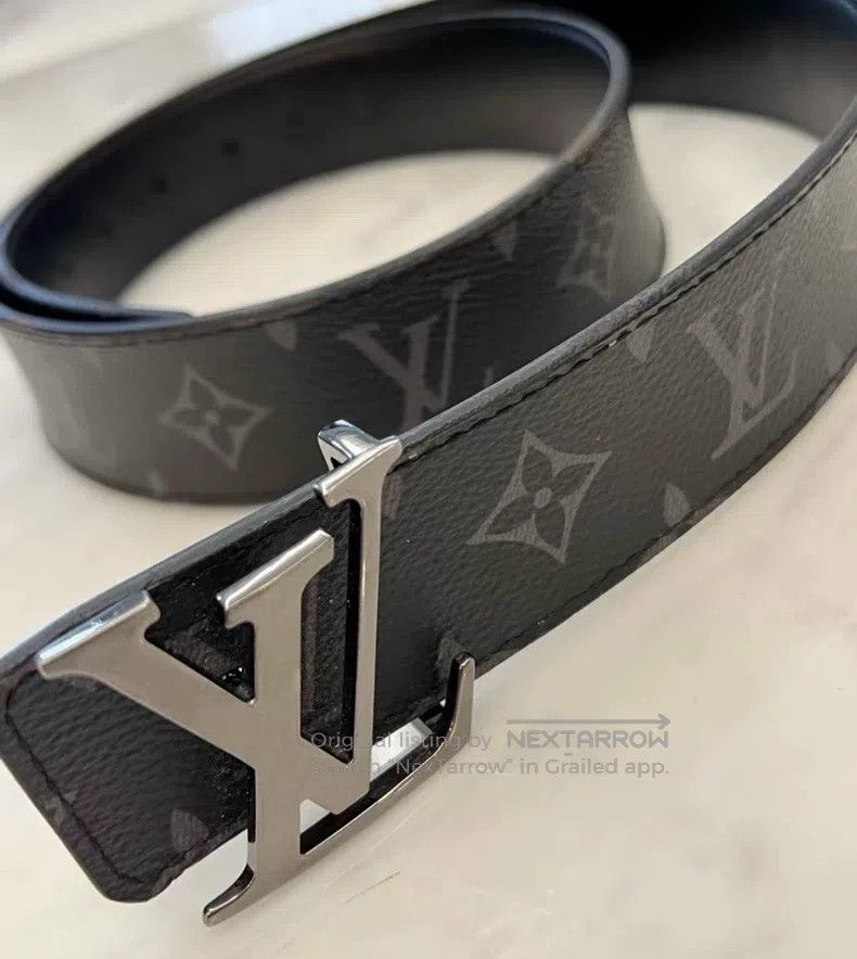 Louis Vuitton Louis Vuitton Black presbyopic smooth buckle belt Size ONE SIZE - 2 Thumbnail