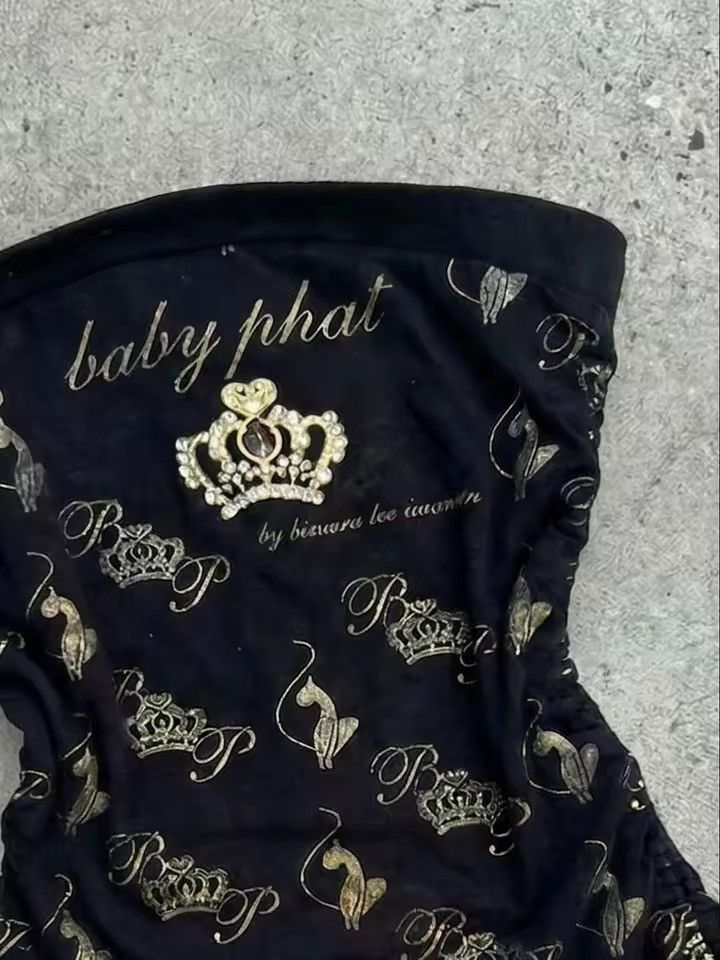 Other Y2K Hot Crop Top Crown Print Vintage Style Size S / US 4 / IT 40 - 3 Thumbnail