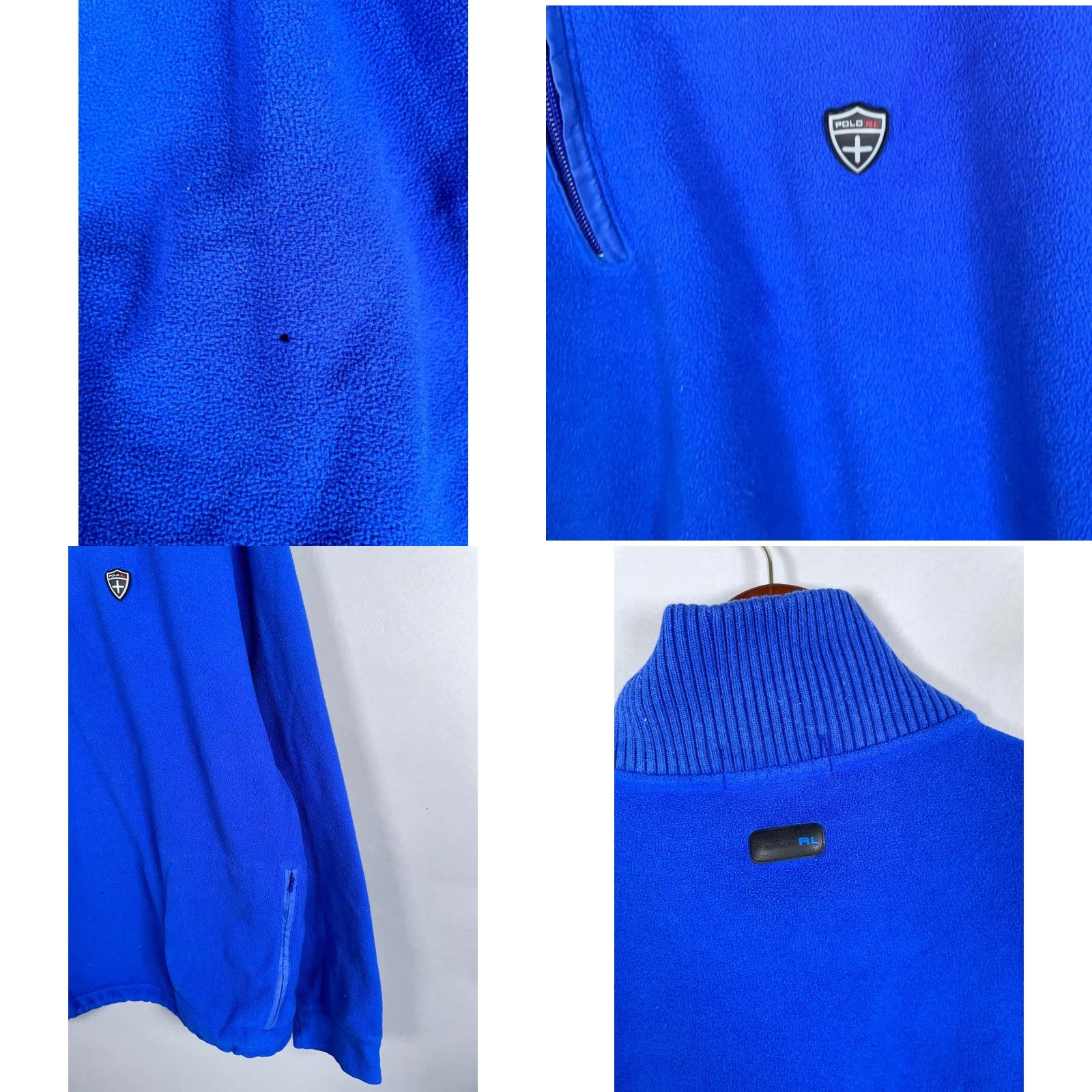 Polo Ralph Lauren VTG Polo Ralph Lauren 1/4 Zip Fleece Pullover Adult XL Blue Shield BadGe Emblem Polo RL Badge Emblem Clinton? Size US XL / EU 56 / 4 - 8 Thumbnail