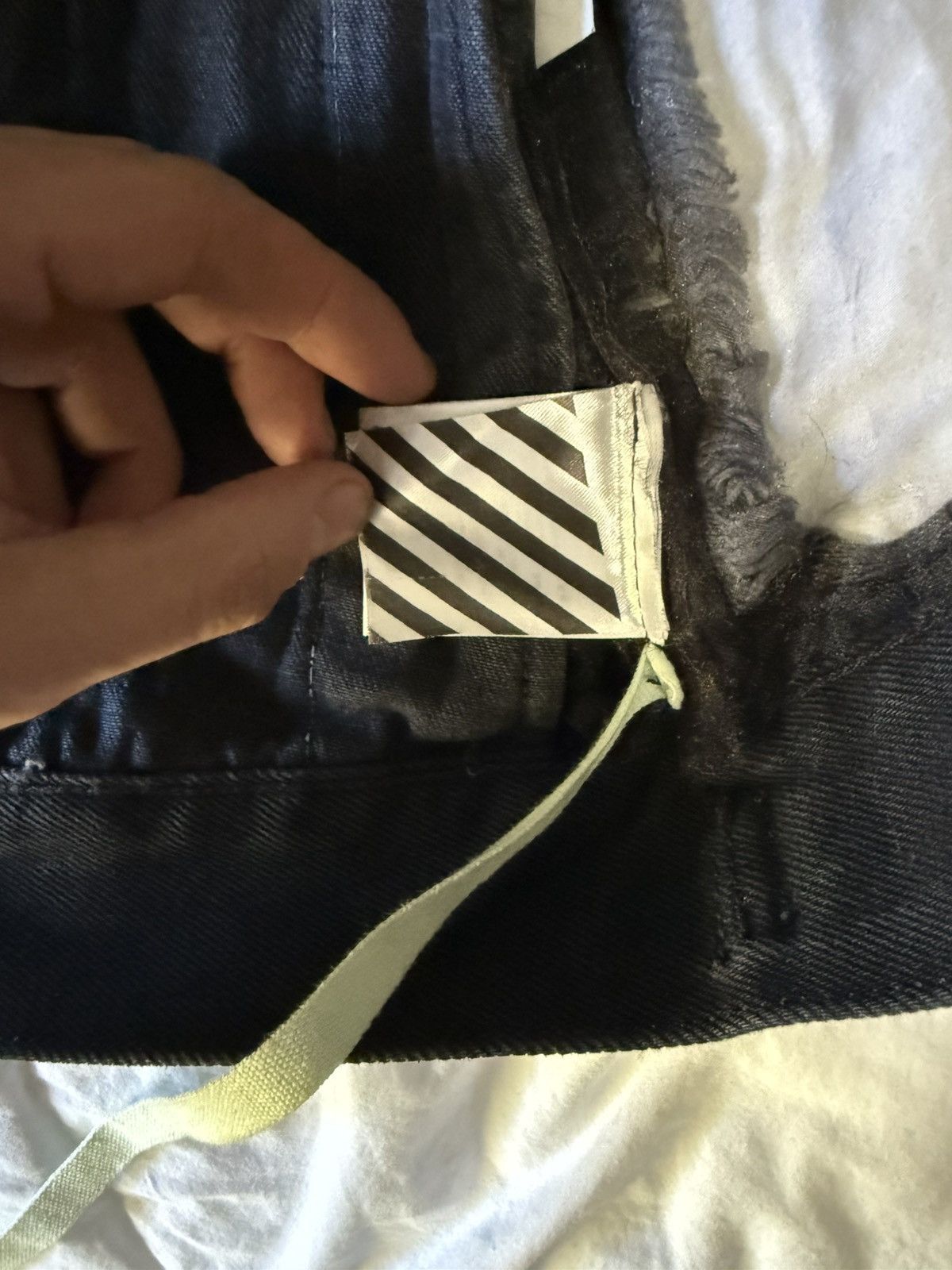 Off-White Off White Black Denim Organza Mesh Panel Frayed Jacket Size US S / EU 44-46 / 1 - 6 Thumbnail