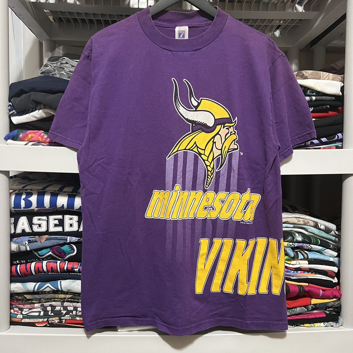 NFL × Vintage Vintage 1995 Logo 7 NFL Minnesota Vikings Shirt Large L Size US L / EU 52-54 / 3 - 1 Thumbnail