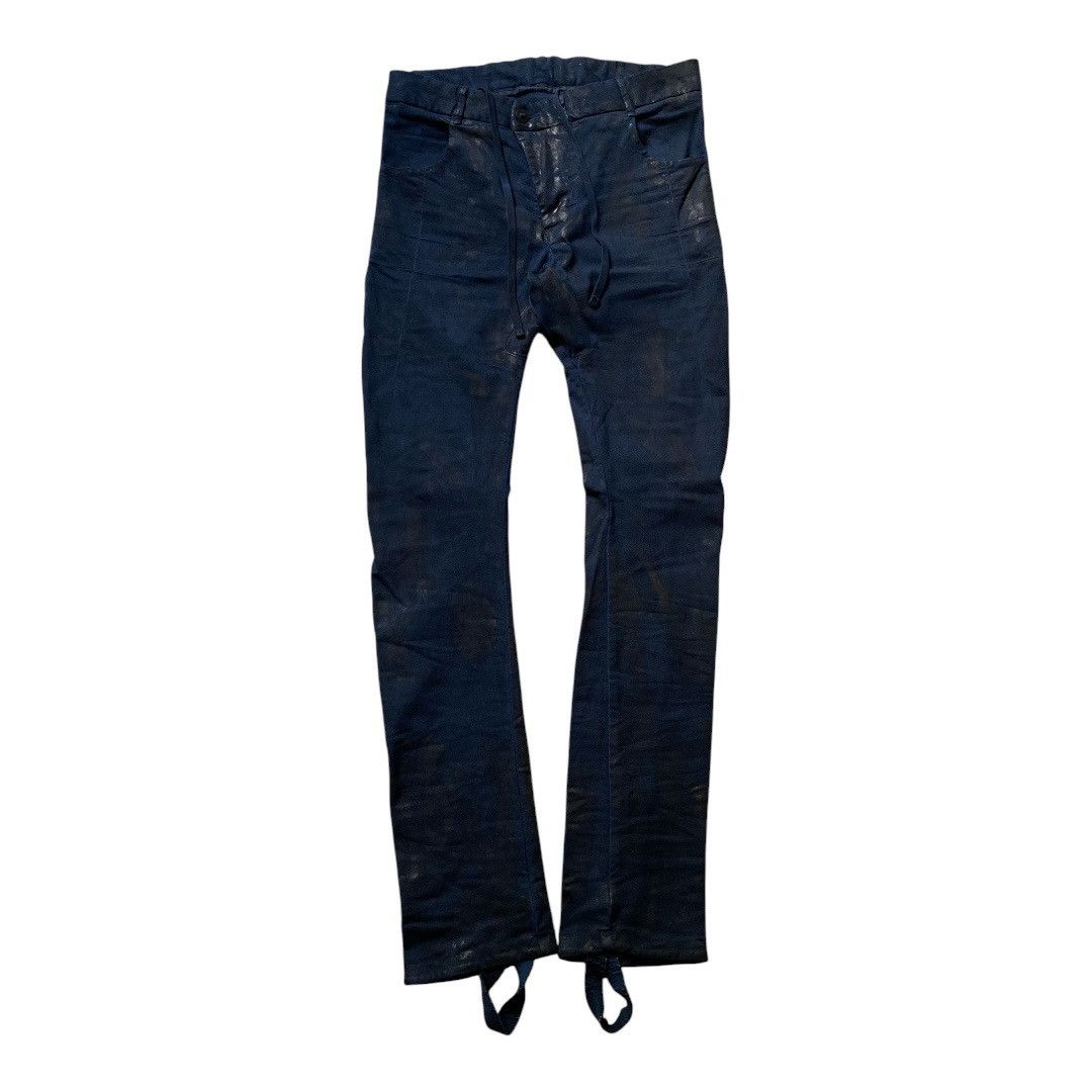 Boris Bidjan Saberi SS16 P13 Deep Nuclear vinyl coated denim