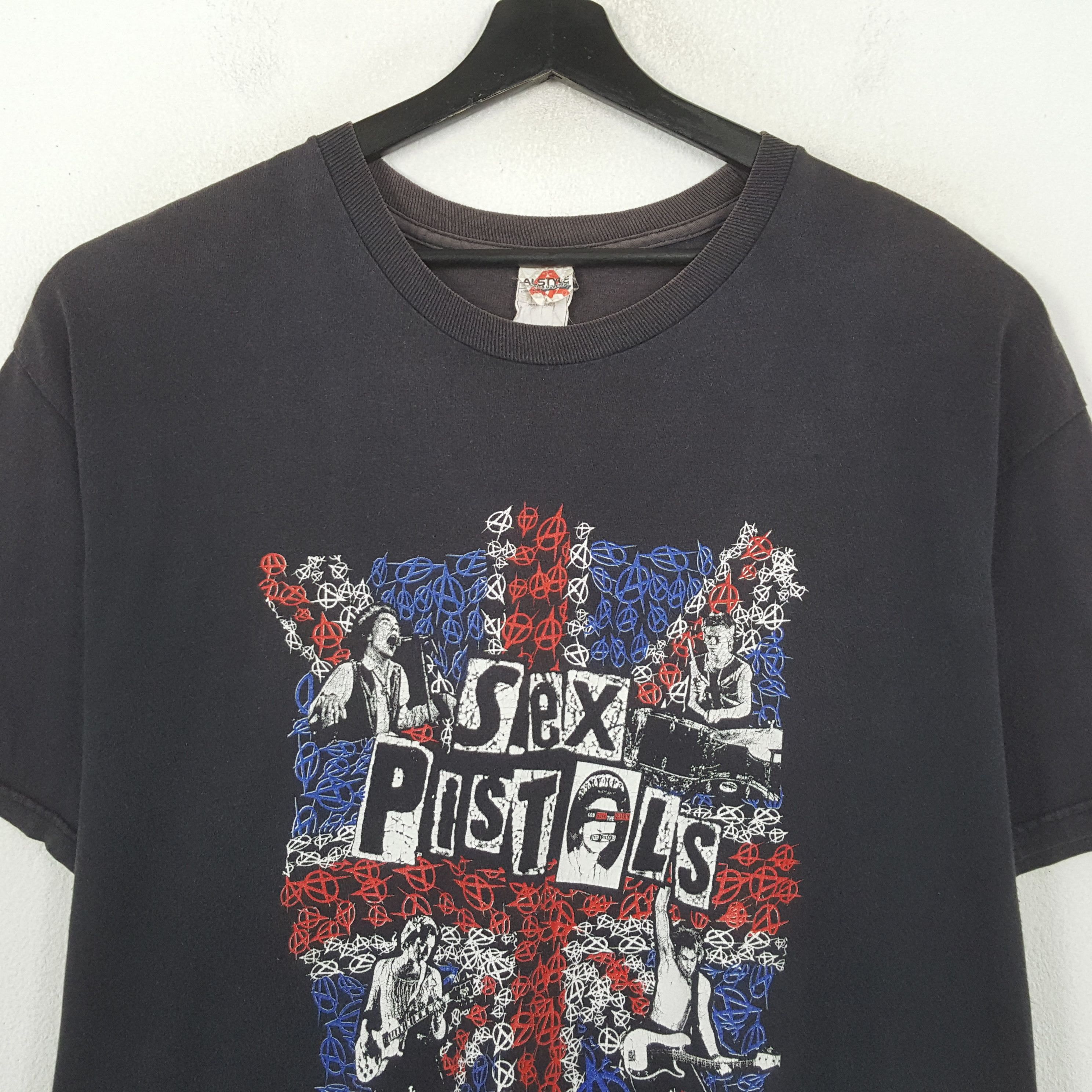 Band Tees Sex Pistols Rock Band Music Vintage Tshirt RR11 Size US L / EU 52-54 / 3 - 2 Thumbnail