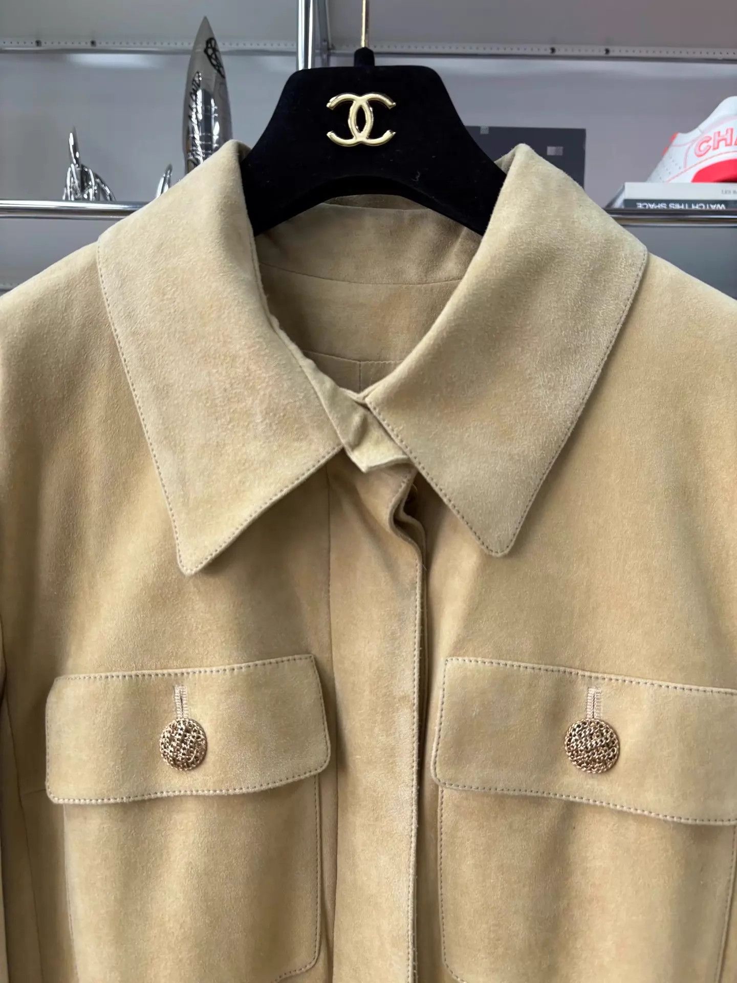 Chanel Chanel Women's Runway Khaki Lambskin Dress 36 Size XS / US 0-2 / IT 36-38 - 3 Thumbnail