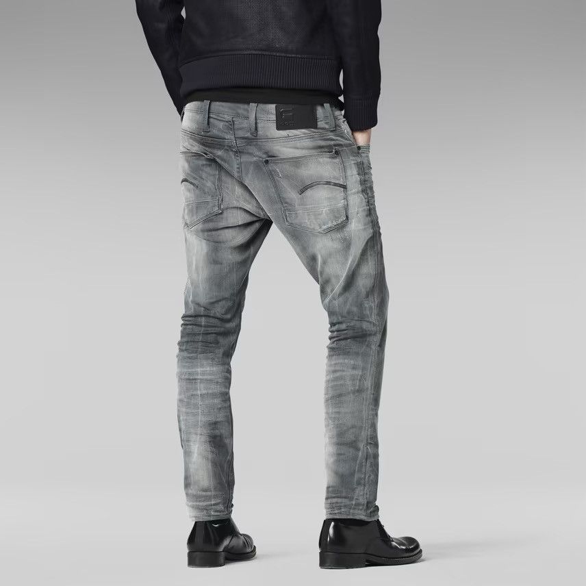 G-Star G-Star Raw Mens Grey Washed Tapered Slim Fit Denim Jeans Size US 32 / EU 48 - 2 Thumbnail