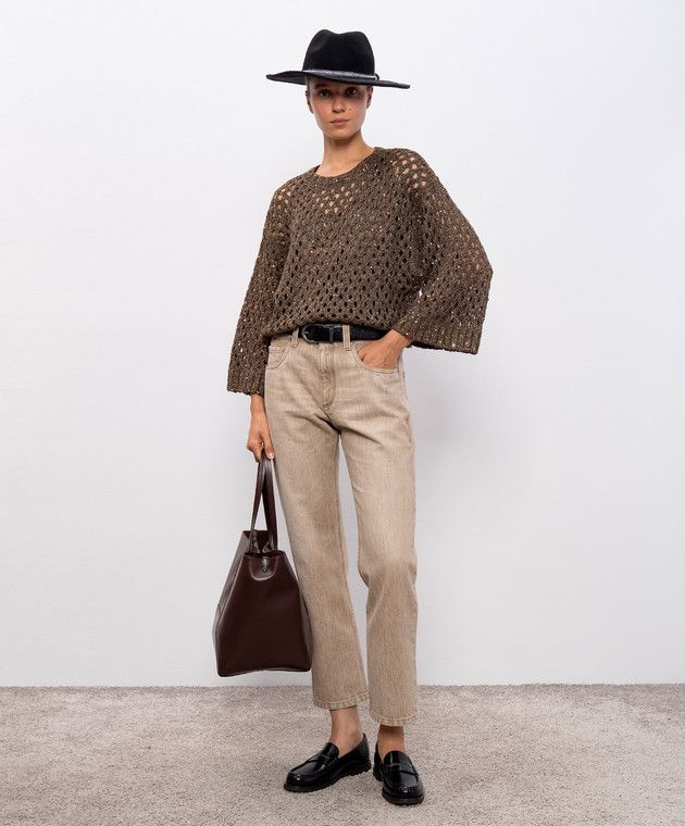 Brunello Cucinelli o1y0825 Sweater in Brown Size XS / US 0-2 / IT 36-38 - 5 Thumbnail