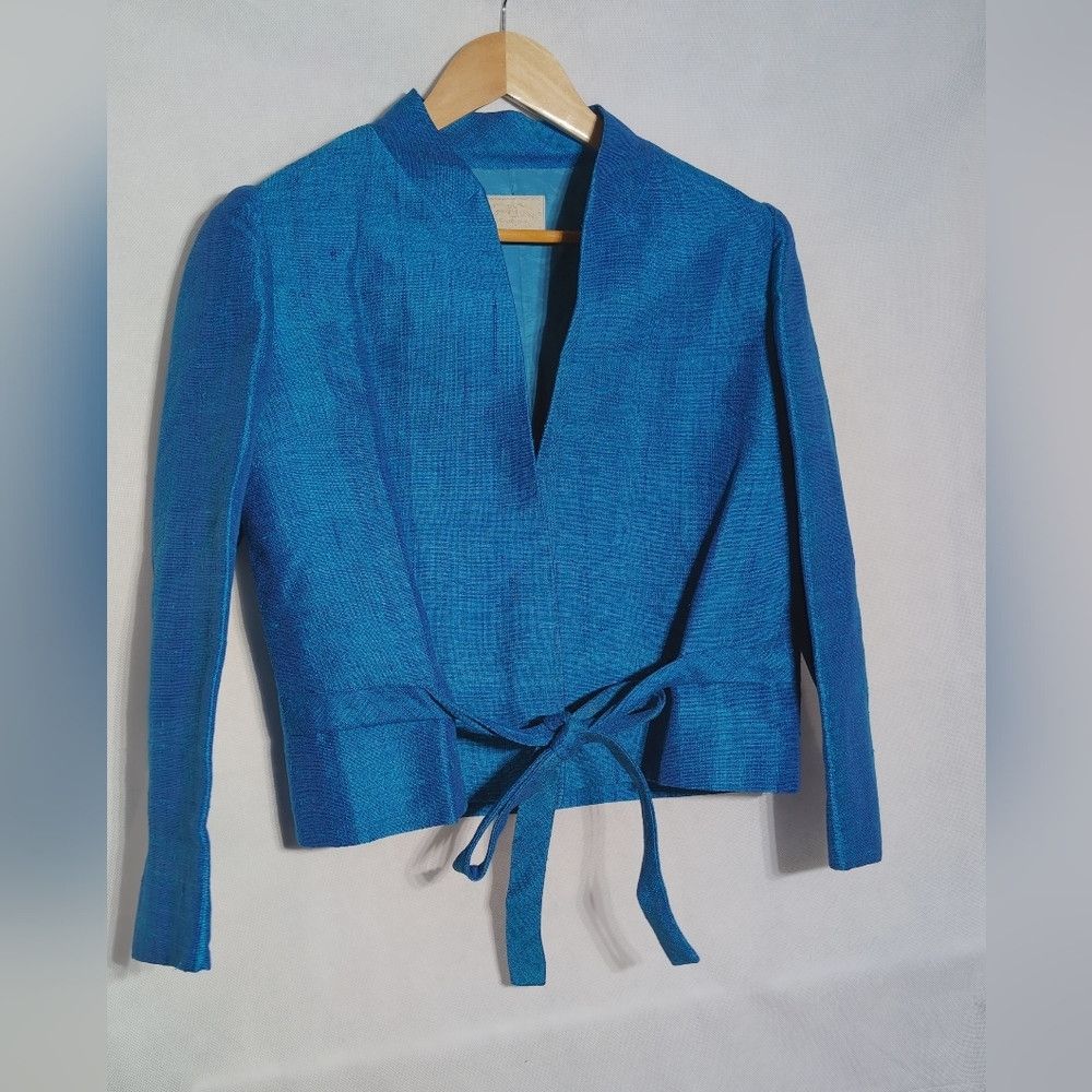 Other Montessoris Atelier Wakatsuki Sz L Blue Tie-Waist Jacket Ha Size L / US 10 / IT 46 - 2 Thumbnail