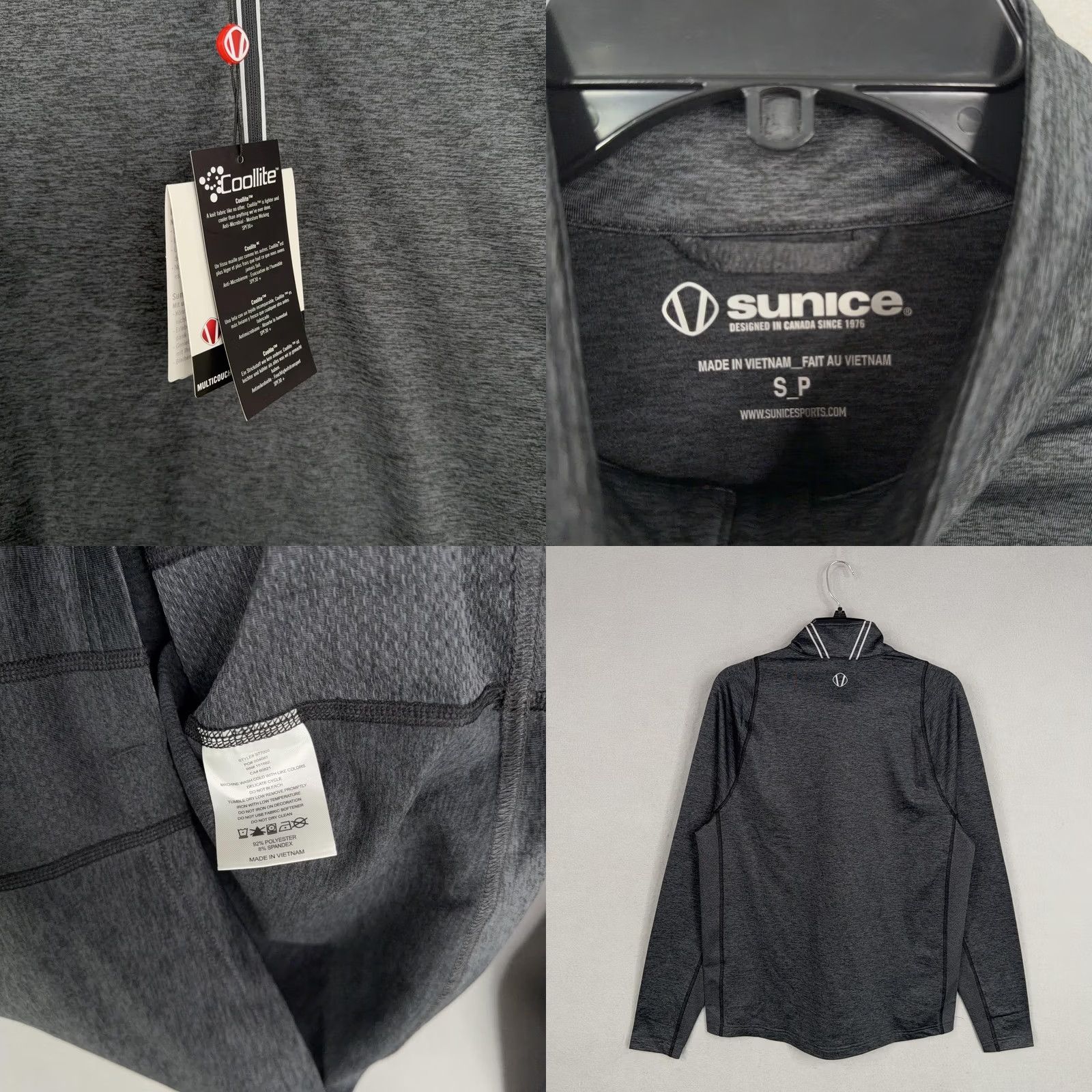 Obey Sunice Pullover Mens Small Charcoal Tobey Lightweight Coollite Golf Layering NWT - Vertical Stripe Size US S / EU 44-46 / 1 - 8 Thumbnail