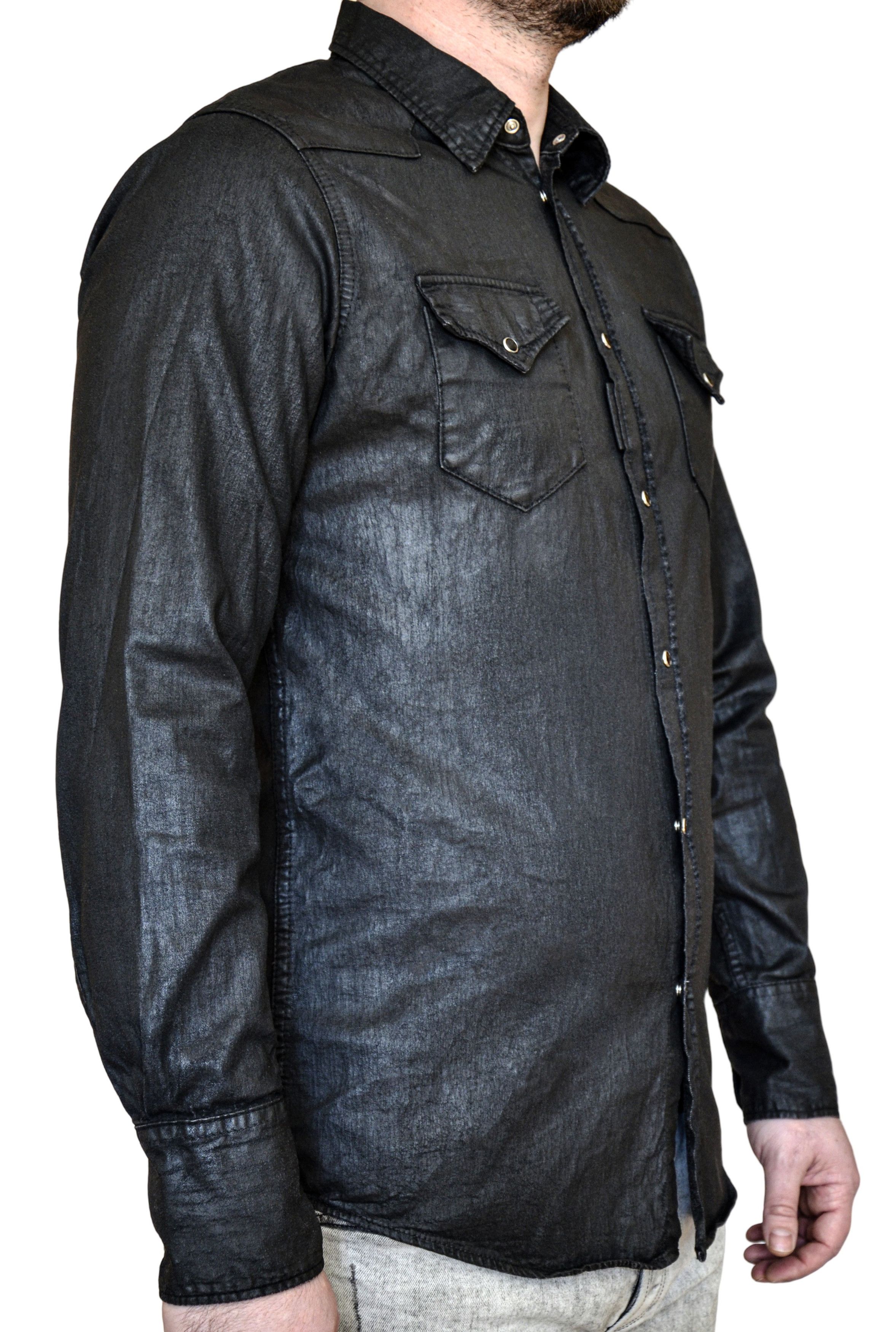 Dsquared2 DSQUARED2 Waxed-Coated Western Shirt Size US L / EU 52-54 / 3 - 4 Thumbnail