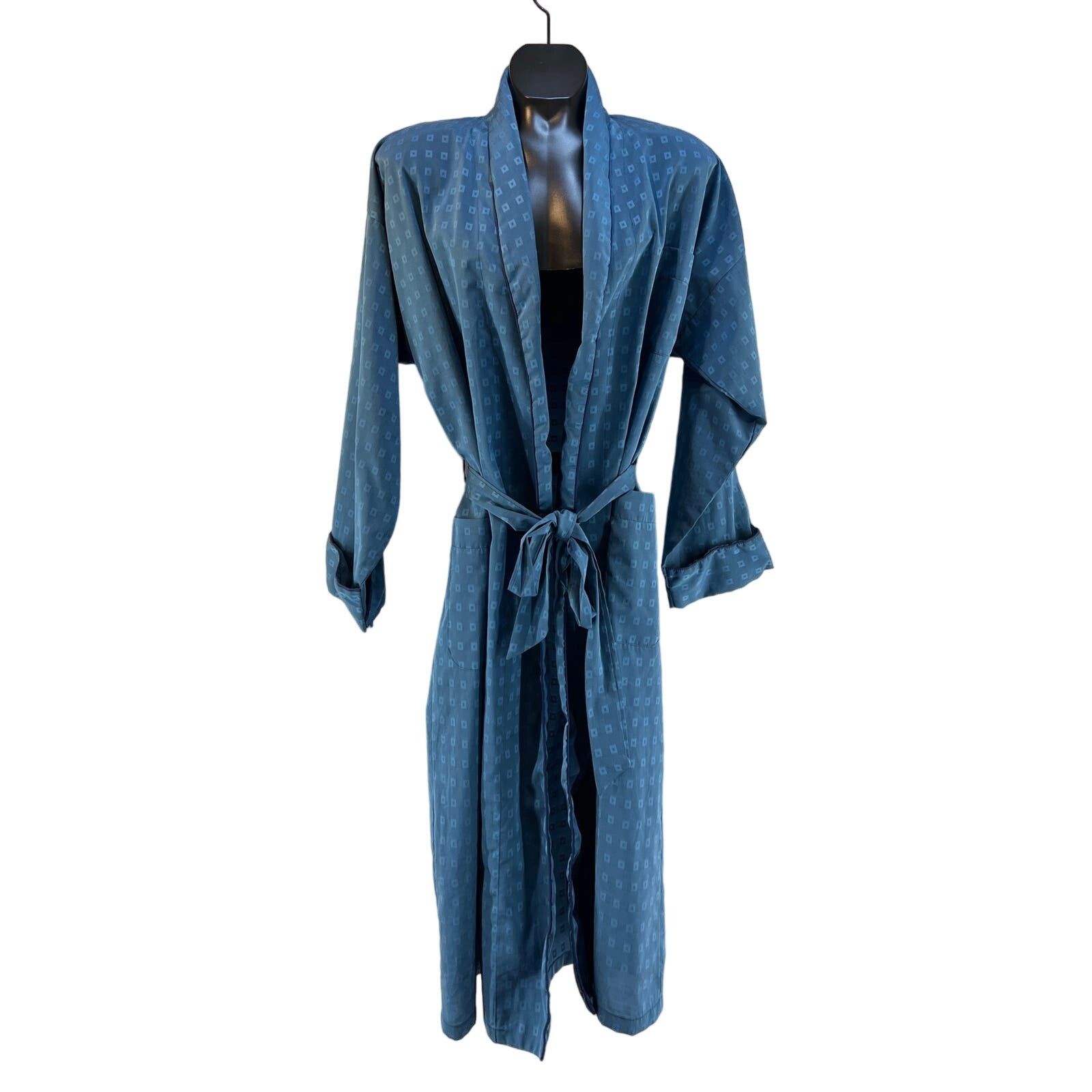 Saks Fifth Avenue × Vintage Vintage Sak Fifth Ave Robe Dressing Gown Blue Size ONE SIZE - 1 Thumbnail