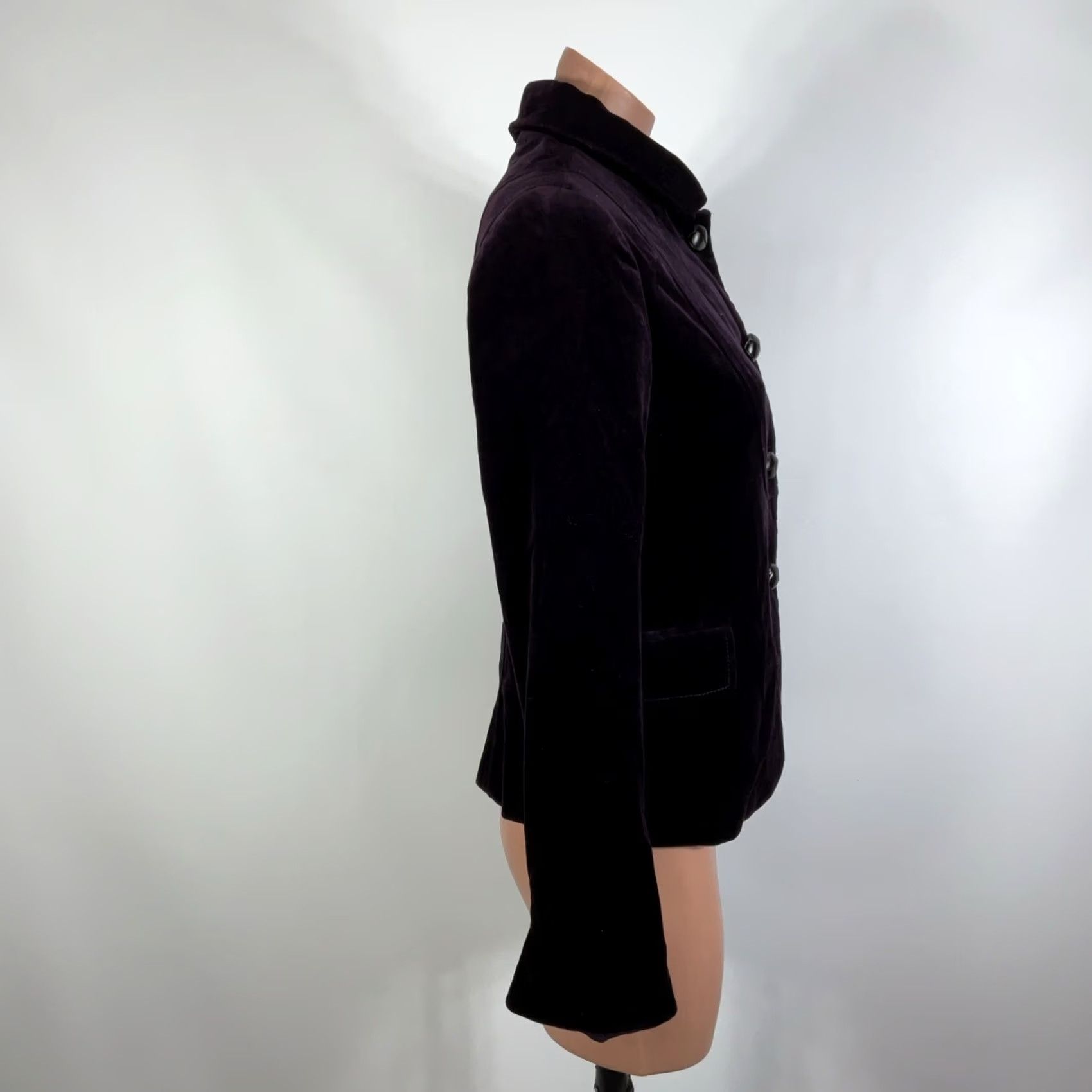 J.Crew J.CREW Blazer Womens 4 Purple Velvet Ed en Peplum Short Jacket Button Lined Pockets 80s 90s City Retro Glam Size S / US 4 / IT 40 - 7 Thumbnail
