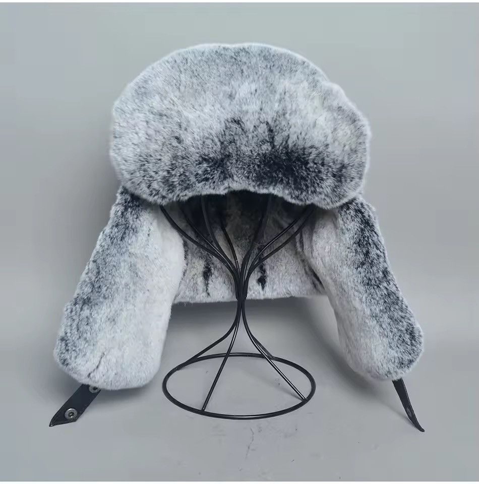 Japanese Brand Unisex RealRabbit Fur Ushanka Trapper Hat Size S Size ONE SIZE - 4 Thumbnail