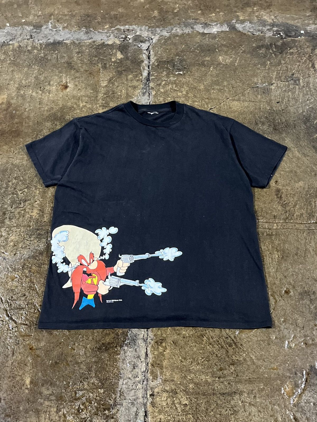 Cartoon Network × Vintage Crazy Vintage 90s Bugs Bunny Yosemite Sam Looney Tunes Tee Size US XL / EU 56 / 4 - 1 Thumbnail