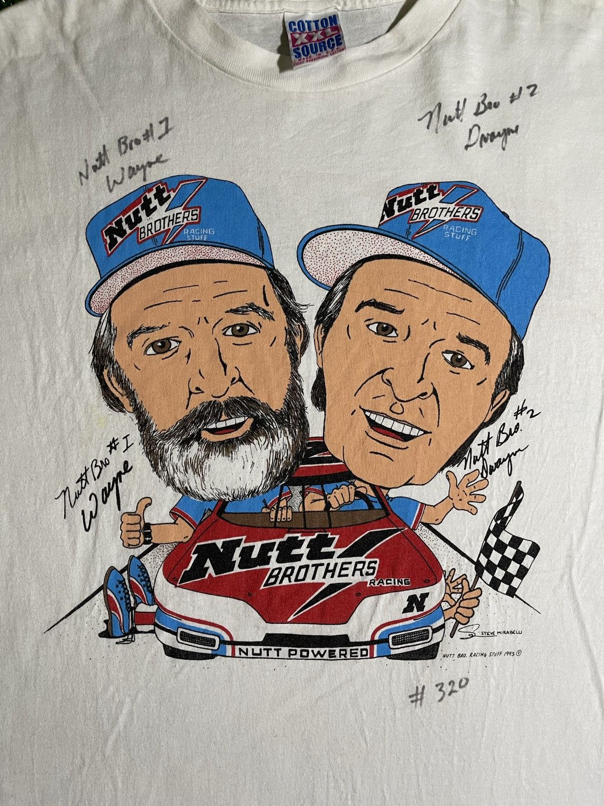 Vintage Signed ‘Wayne & Dwayne Nutt Brothers Racing’ 1993 T-shirt Size US XXL / EU 58 / 5 - 2 Thumbnail