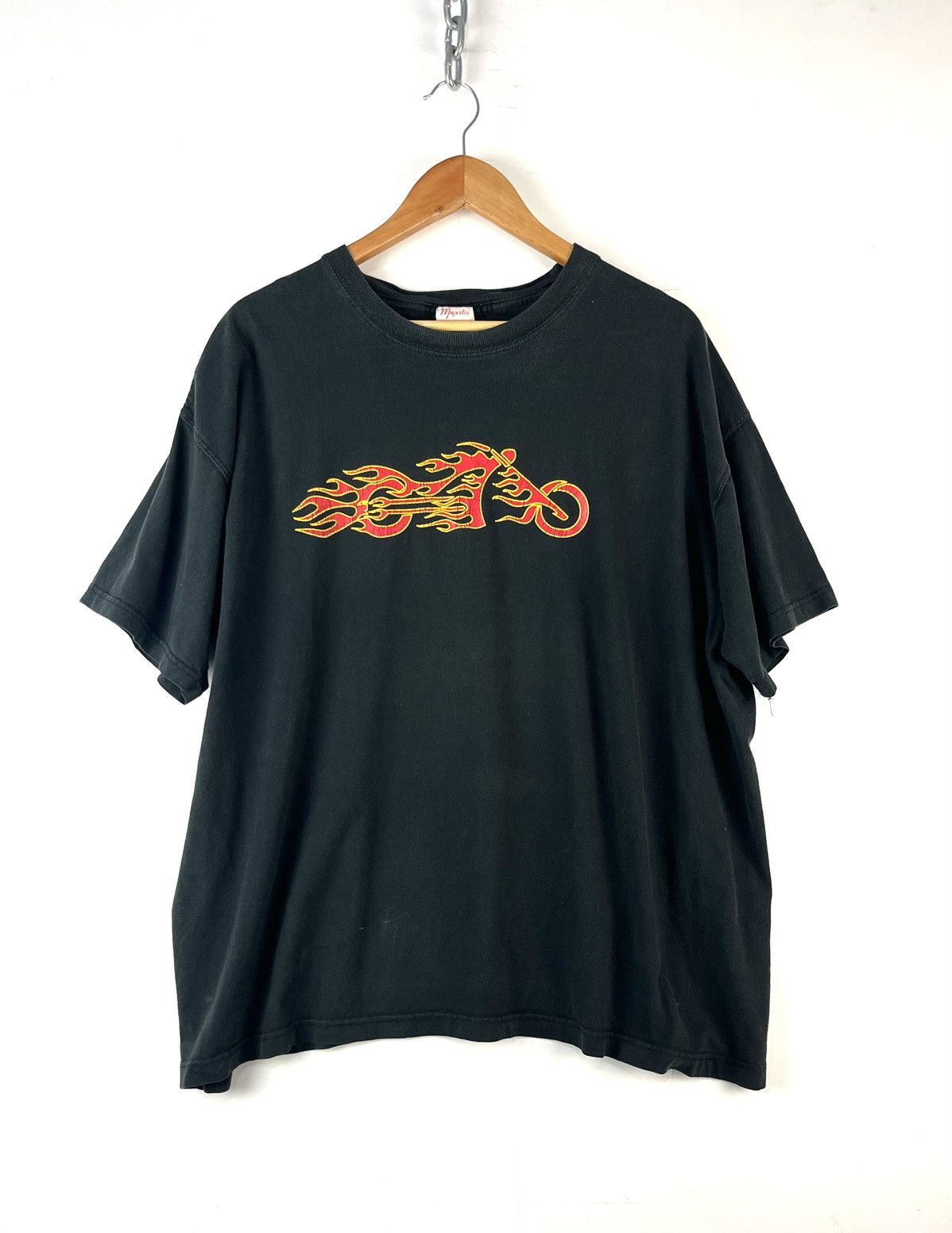 Vintage Vintage biker tshirt classic 90s eagle majestic tag XL faded Size US XL / EU 56 / 4 - 2 Thumbnail