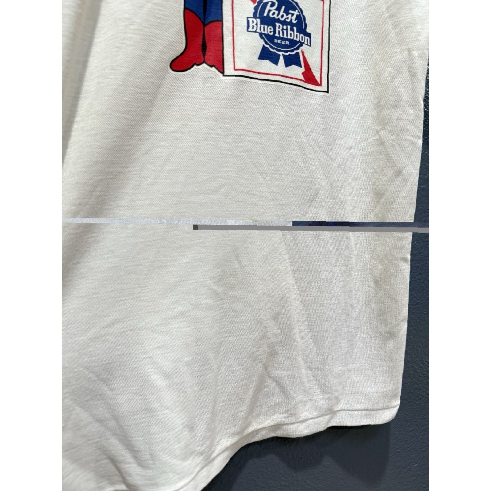 Velva Sheen VINTAGE Pabst Cool Blue Man White Cotton Tee Shirt L Velva Sheen 70s Mens Shirt White 70s Size US L / EU 52-54 / 3 - 4 Thumbnail