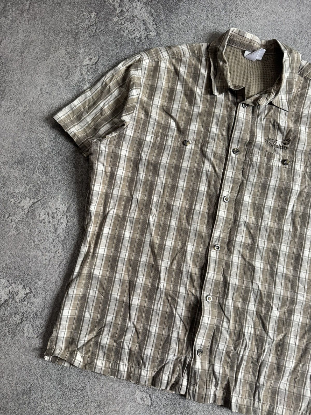 Jack Wolfskin Jack Wolfskin L/XL chekered shirt button up outdoor polo 👕 Size US L / EU 52-54 / 3 - 8 Thumbnail
