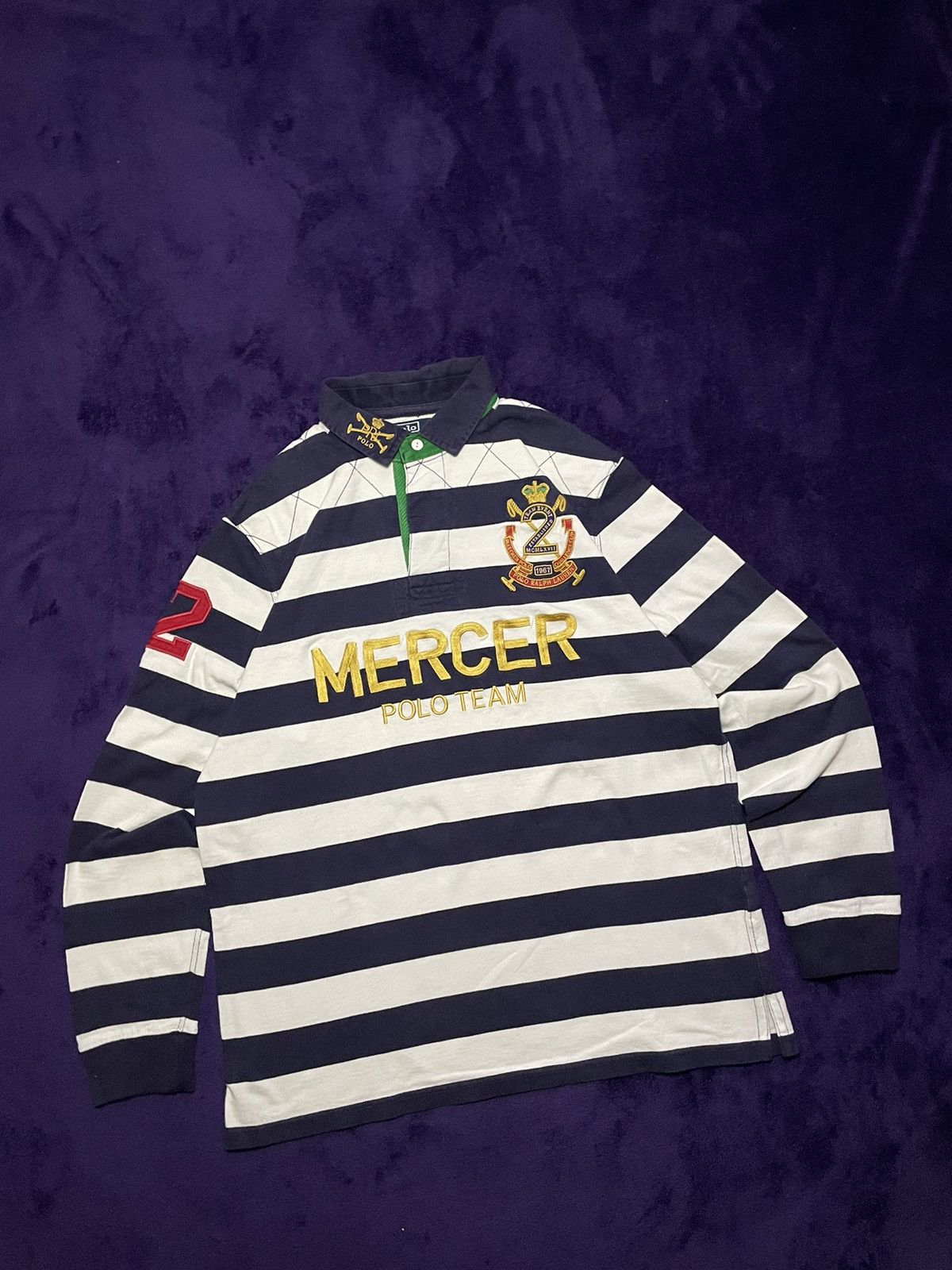 Polo Ralph Lauren × Ralph Lauren Vintage Ralph Lauren longsleeve Mercer Polo Team Size US L / EU 52-54 / 3 - 2 Thumbnail