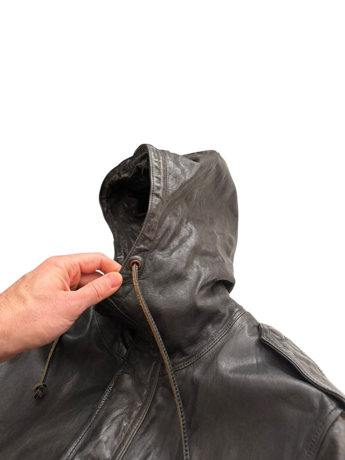 Isamu Katayama Backlash Special Garment Dyed Cow Leather Mod Coat Parka Size US M / EU 48-50 / 2 - 7 Thumbnail